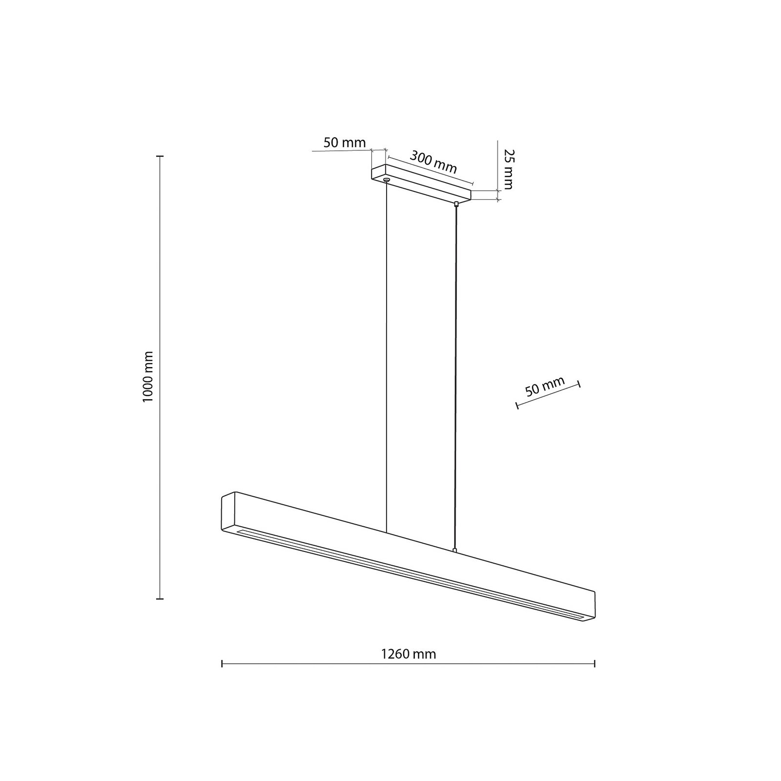 Drewniana lampa wisząca LED Teo, sosna, 126 cm, ściemniacz dotykowy