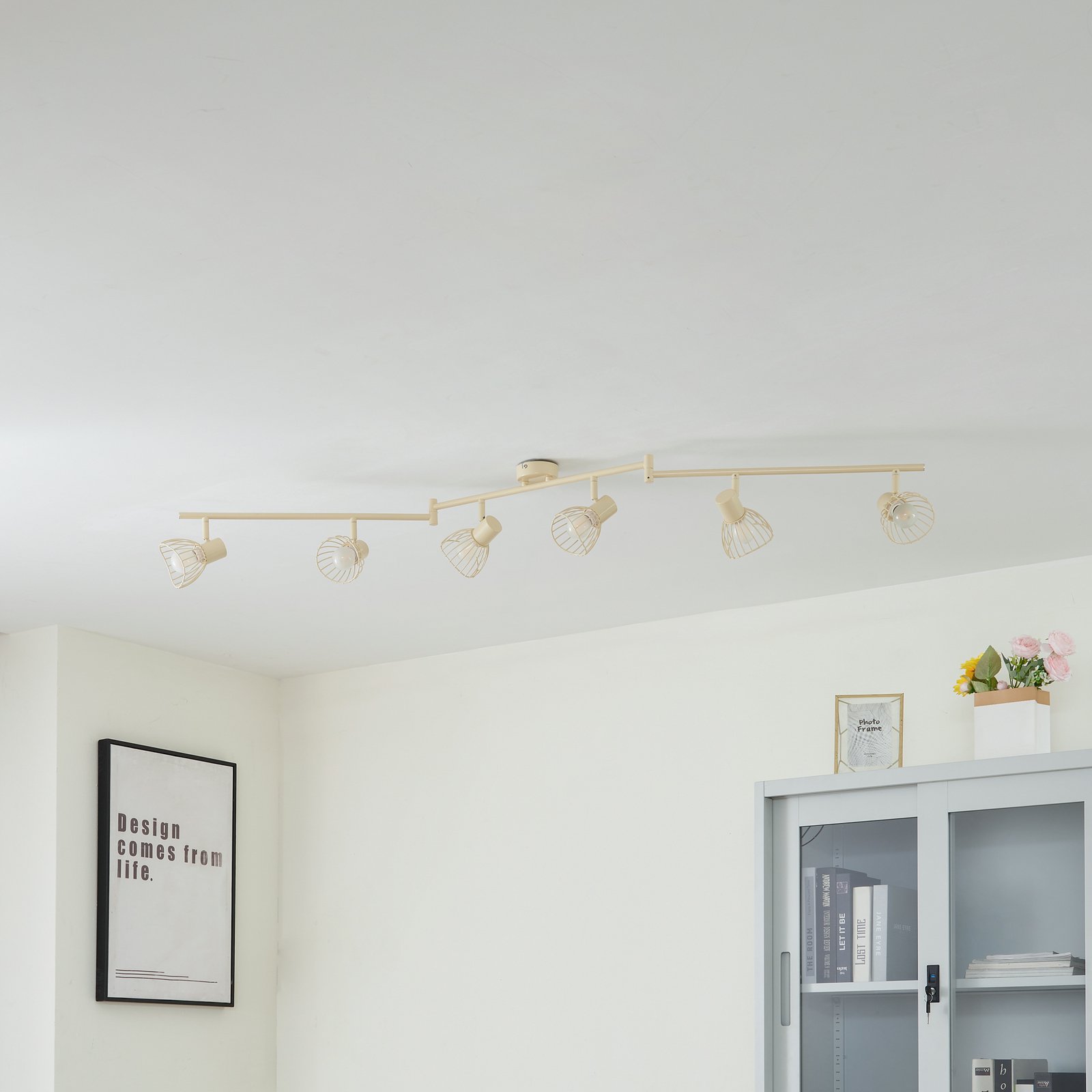 Piena 6 Stropna Lampa Bež - Lindby