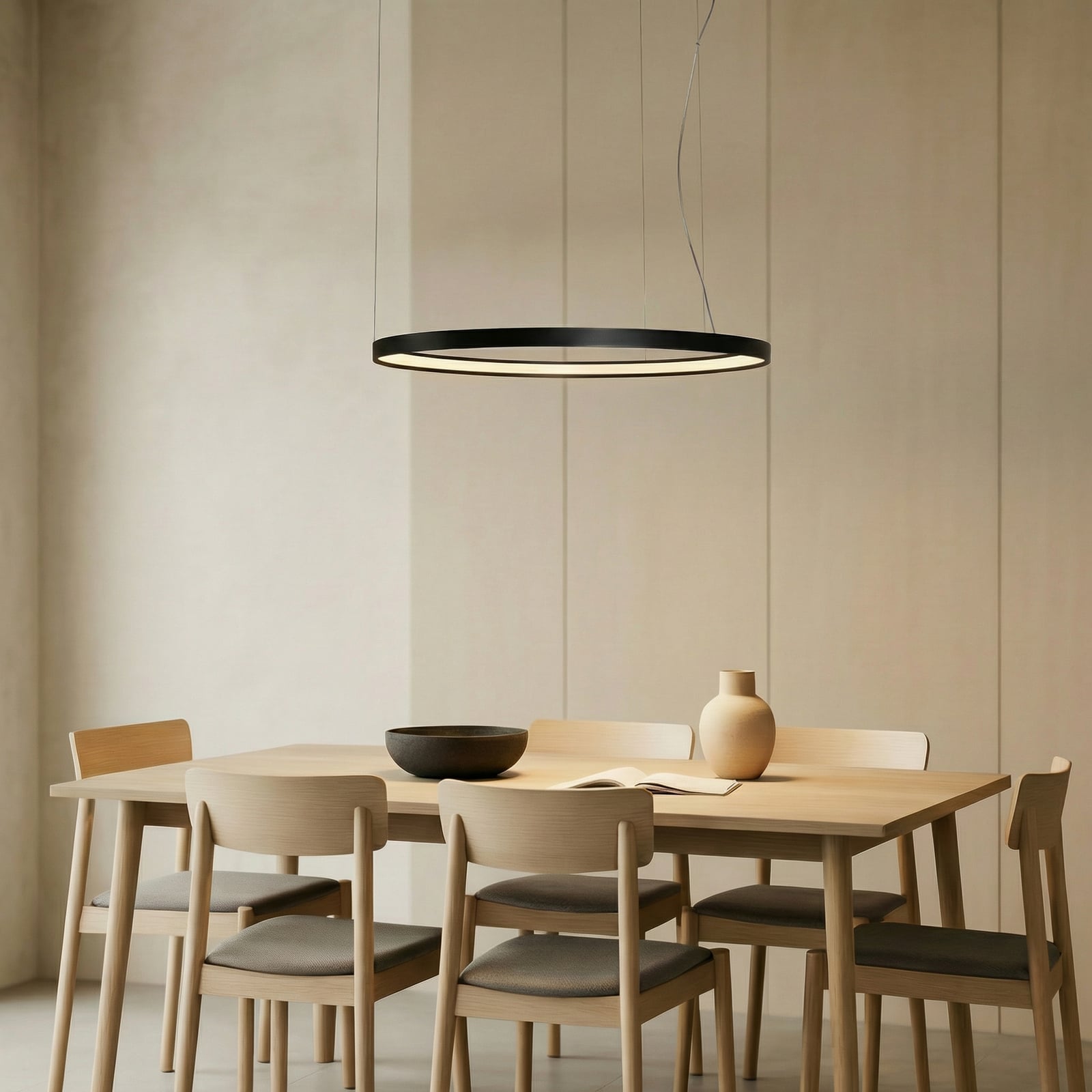 Suspension LED Rio 110 horizontale 3 000 K noire