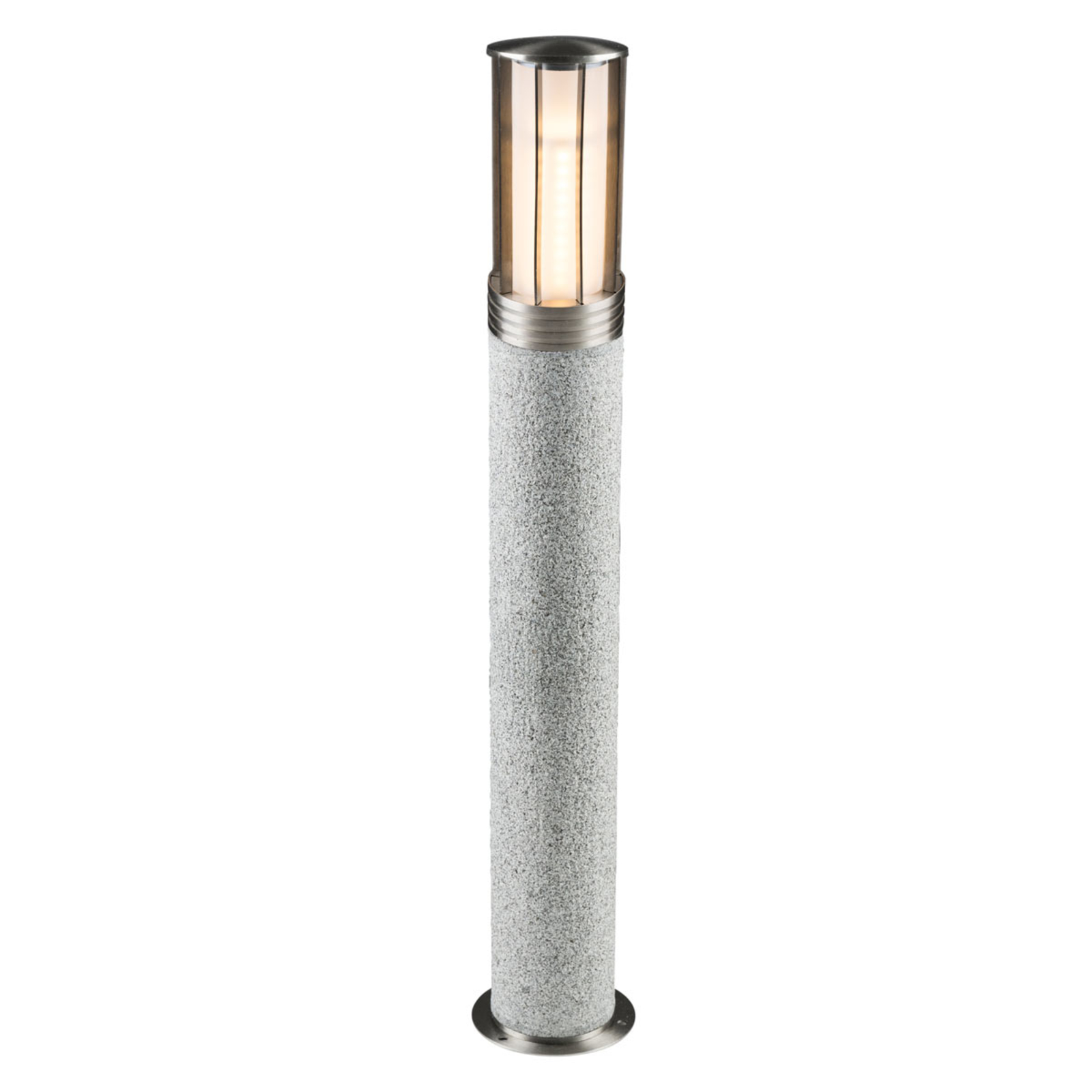 Heitronic High-quality Laguna path light, granite, V2A stainless steel, E27, 20 W, energy efficiency: A++, H: 70 cm