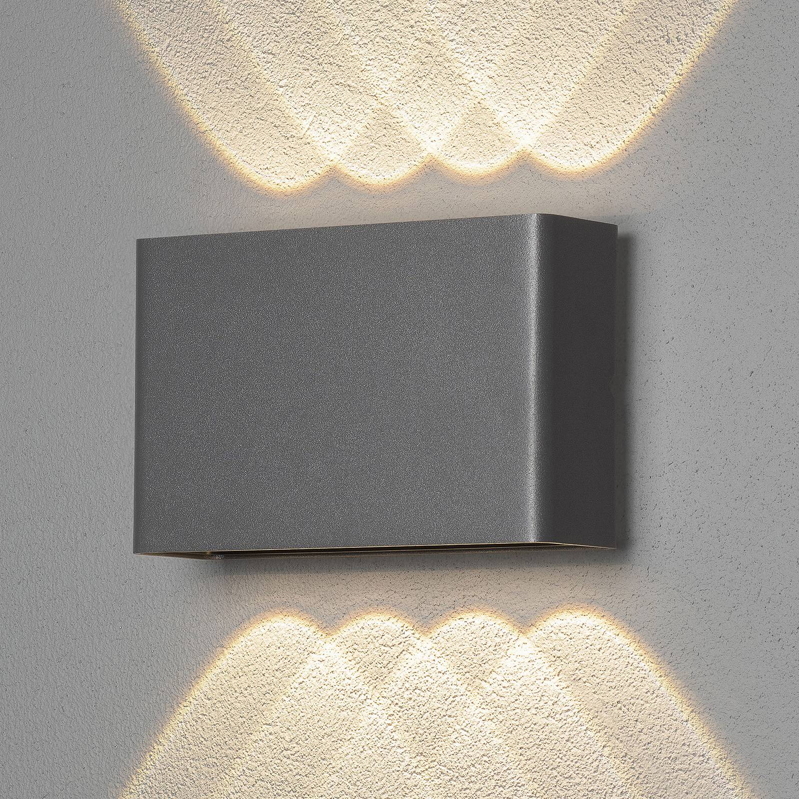 E-shop Vonkajšie nástenné LED Chieri, 8-pl, antracit