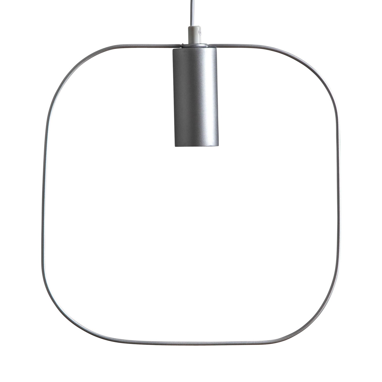 Shape decorative hanging light with square, silver