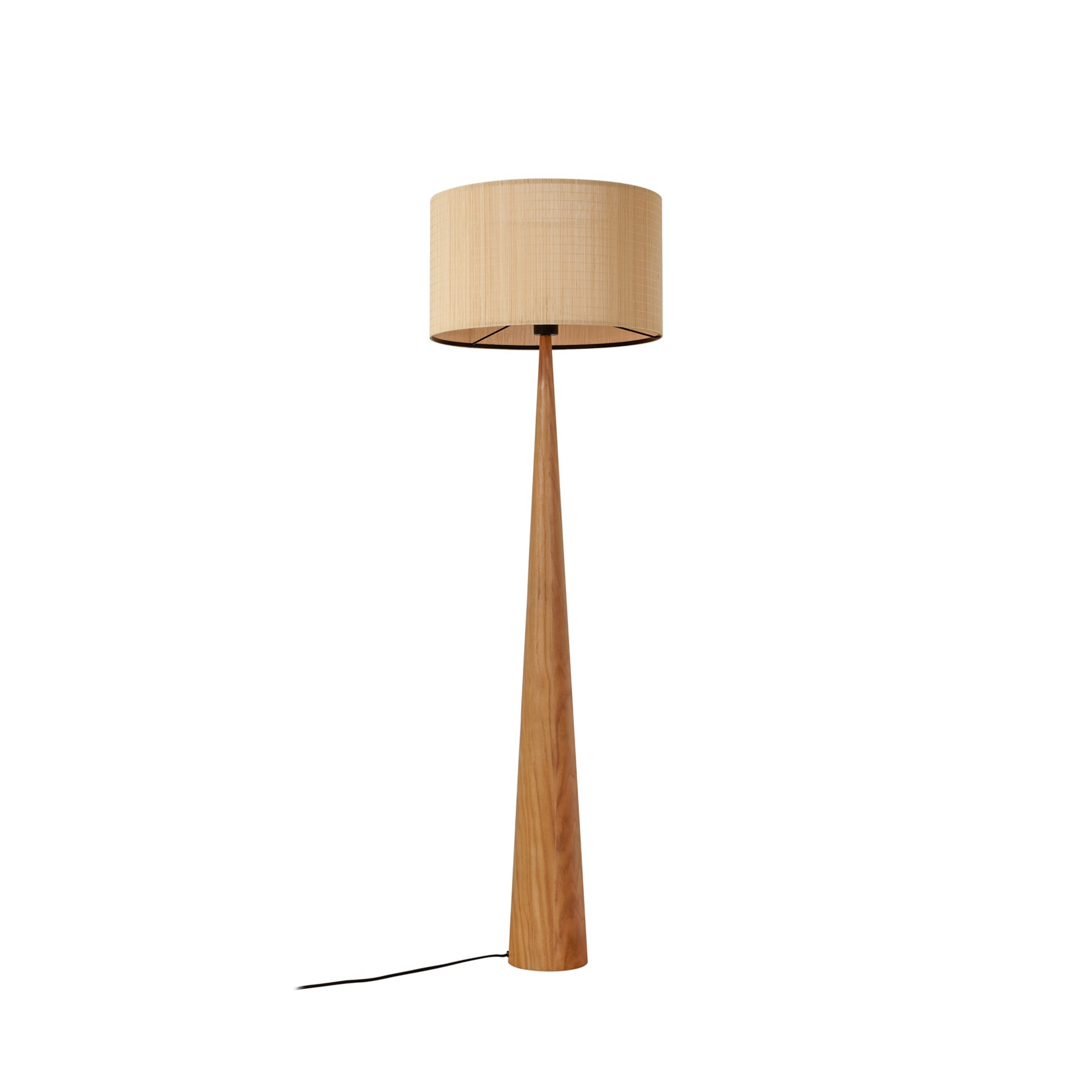 Lampadar de podea Fabrena, culoare naturală, bambus, înălțime 138 cm - Lucande