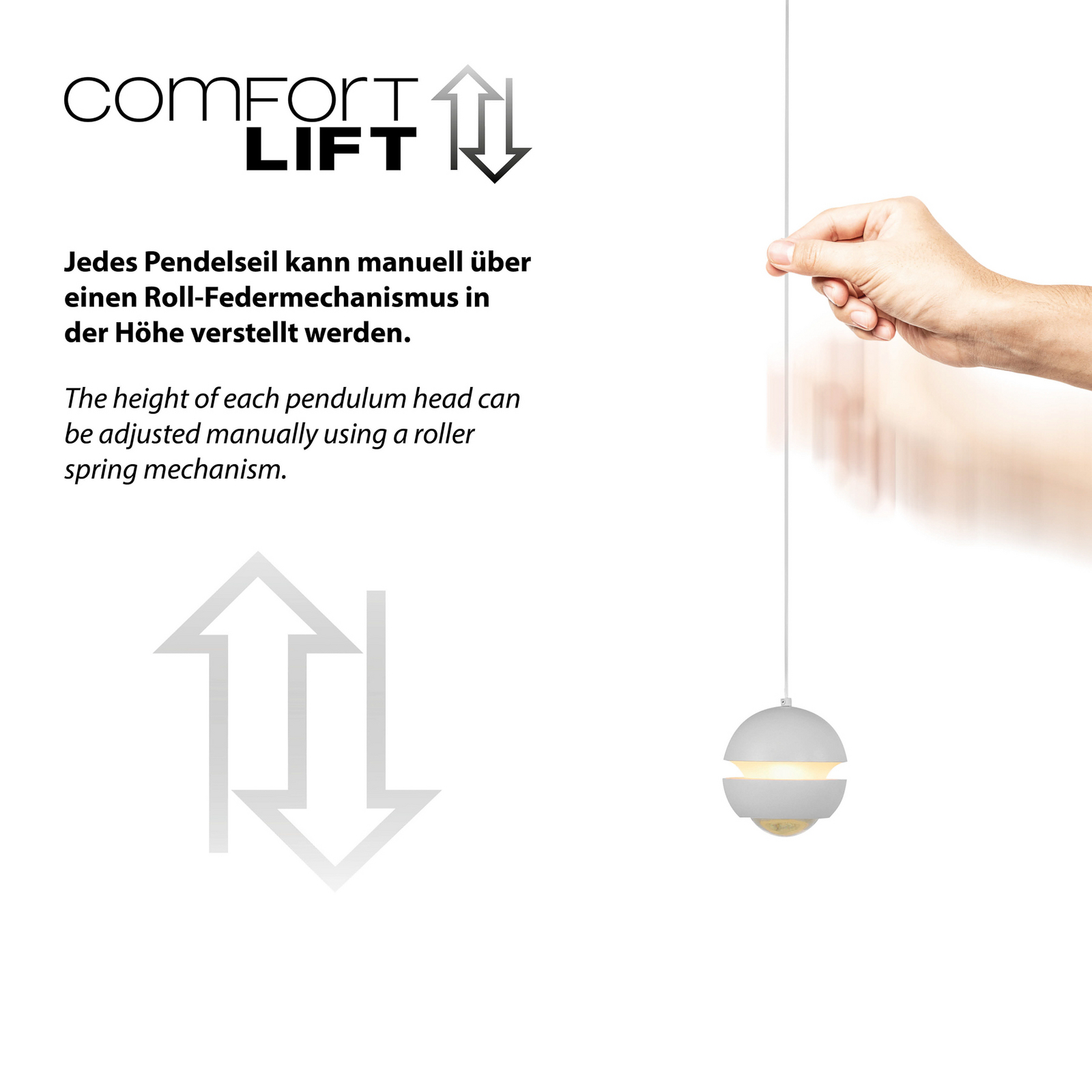 SCHÖNER WOHNEN LED pendant light Lini, white, 1-bulb, 3,000 K SCHÖNER WOHNEN LED pendant light Lini, white, 1-bulb, 3,000 K