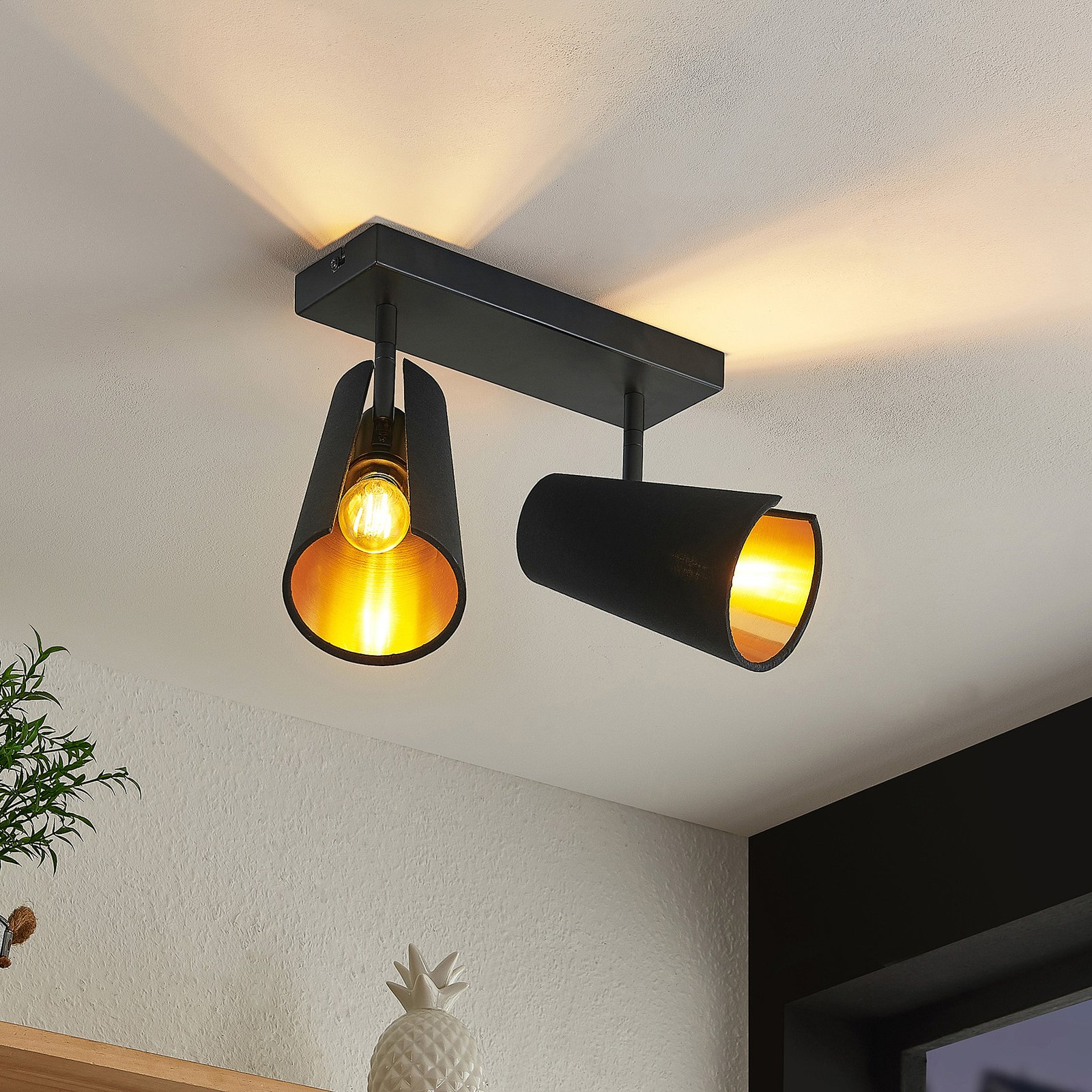 Lindby Zylindro plafondlamp, 2-lamps