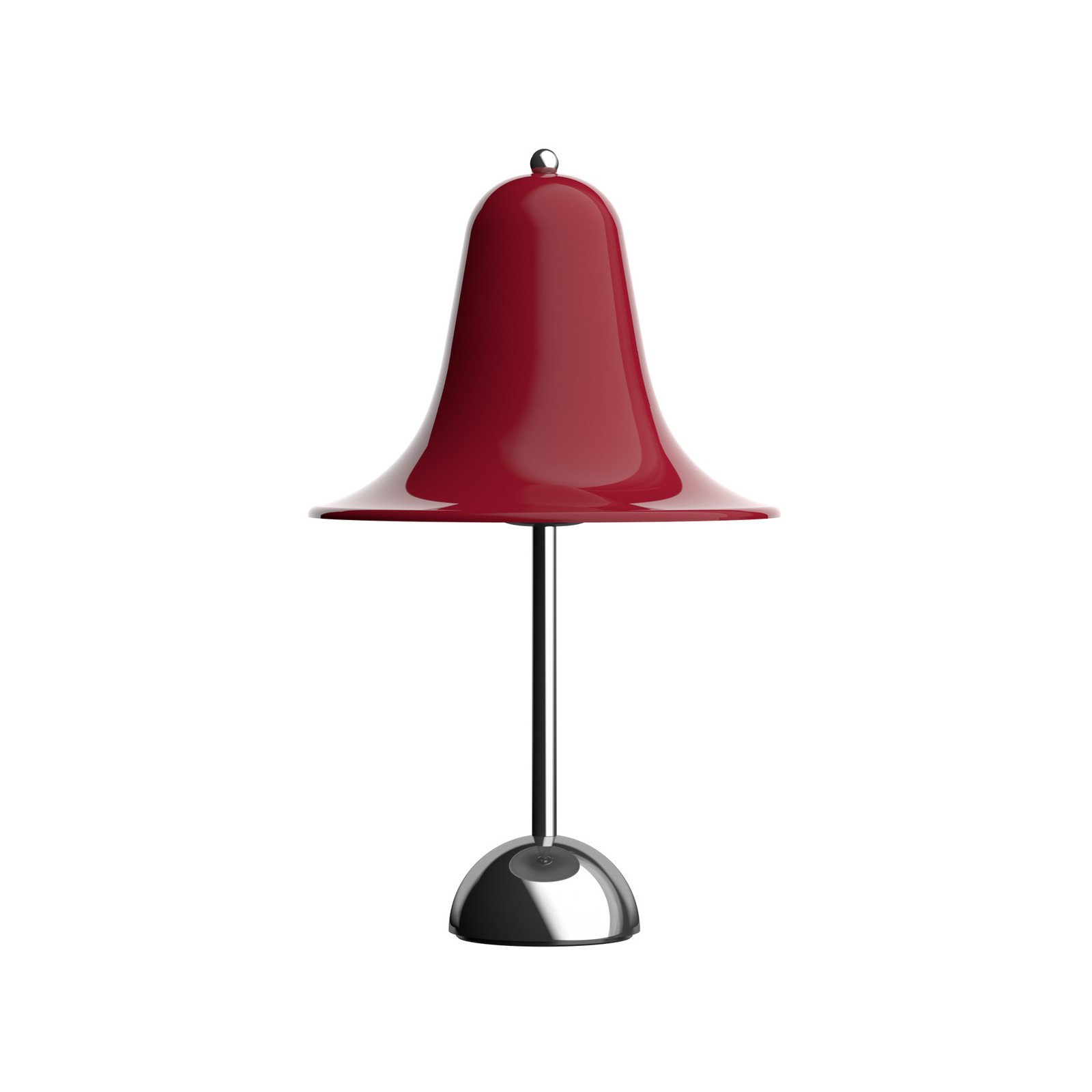 Lampa de masă VERPAN Pantop roșu cireș înălțime 23 cm metal - Camera de zi / sufragerie - Design - roșu cireș crom