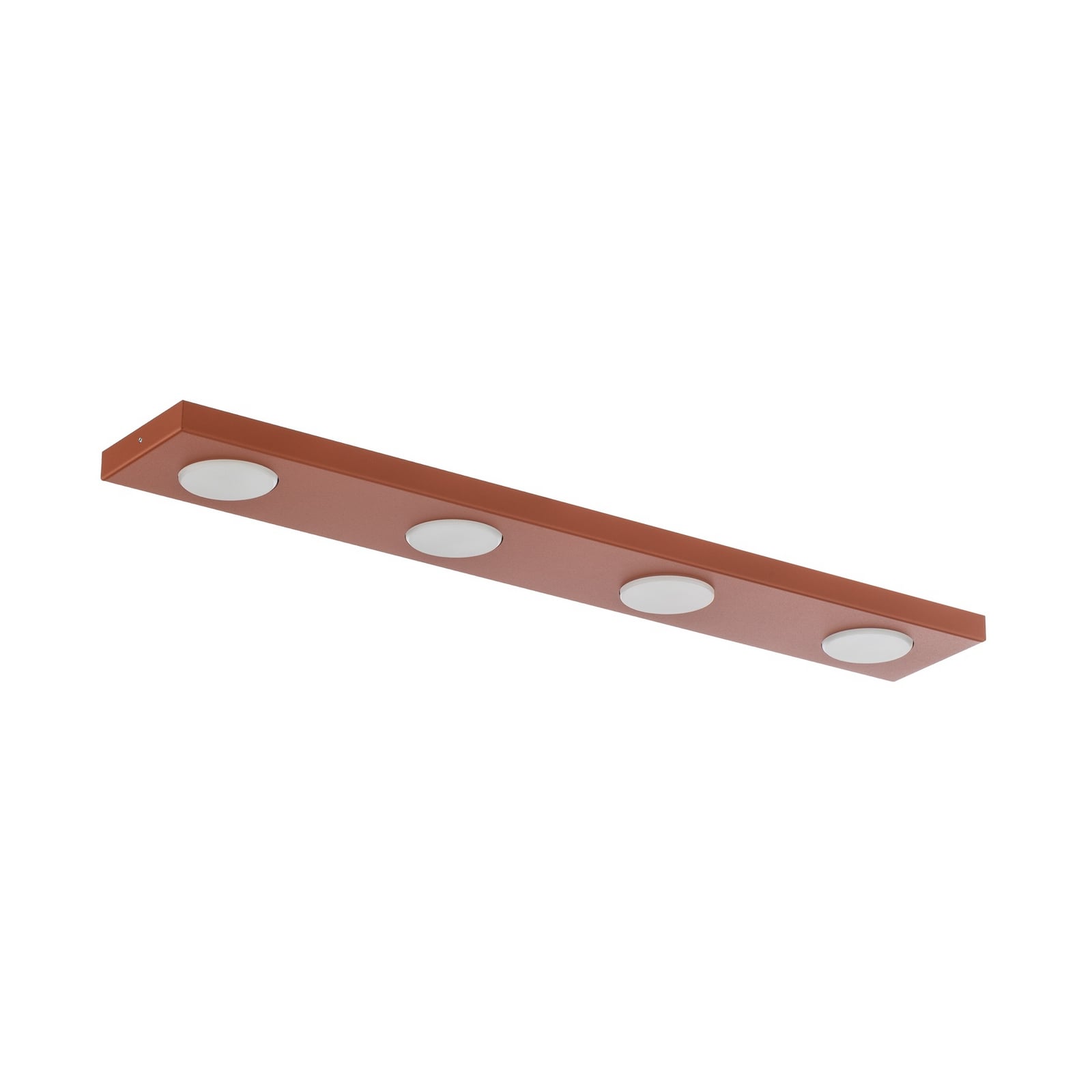 Plafonnier Hero, rouge, à 4 lampes, 75 x 12 cm, métal, GX53