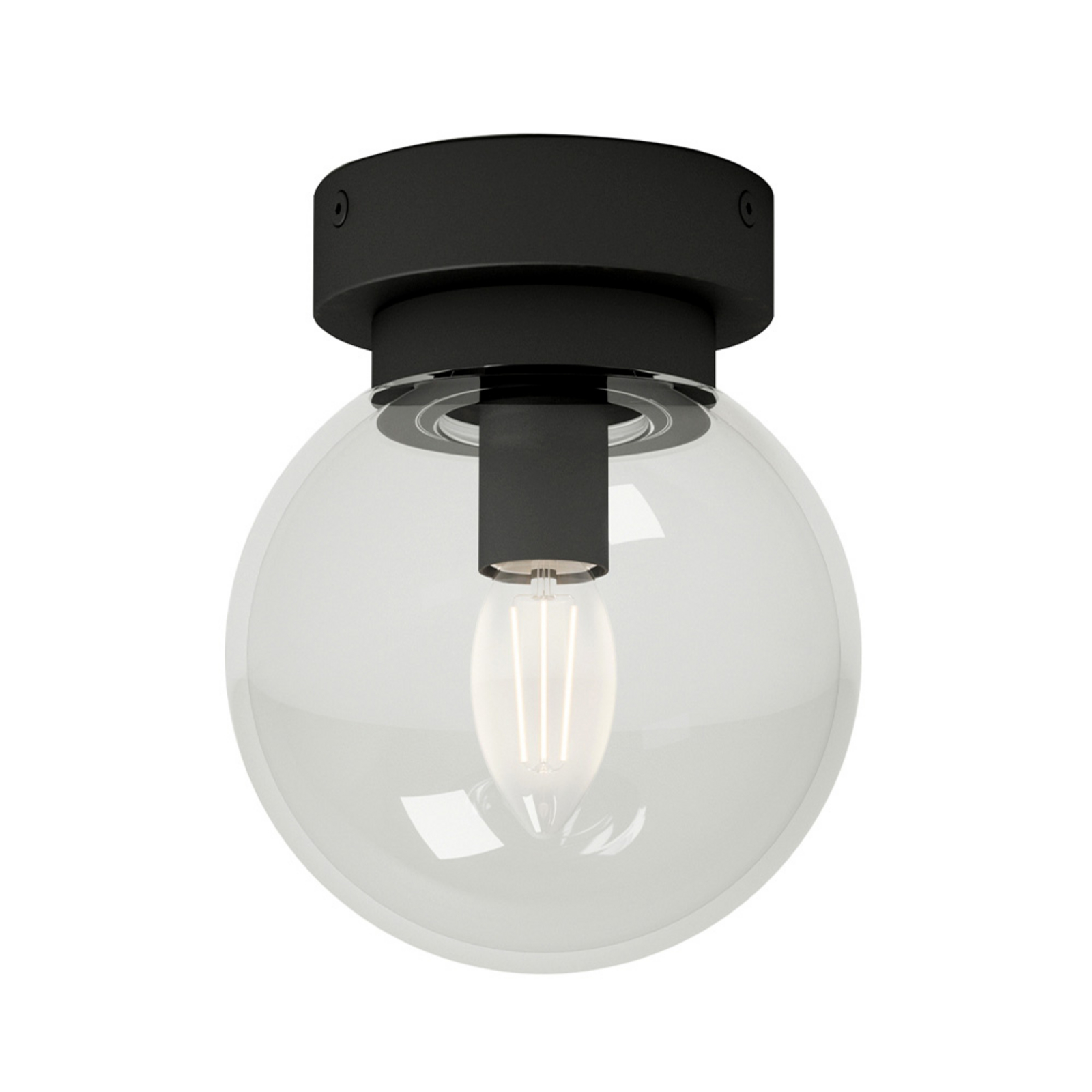 Badolo Ceiling Lamp IP44 Black - Lucande