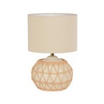 Lampada da tavolo Cyclades avorio/beige, altezza 35 cm - COREP SAS