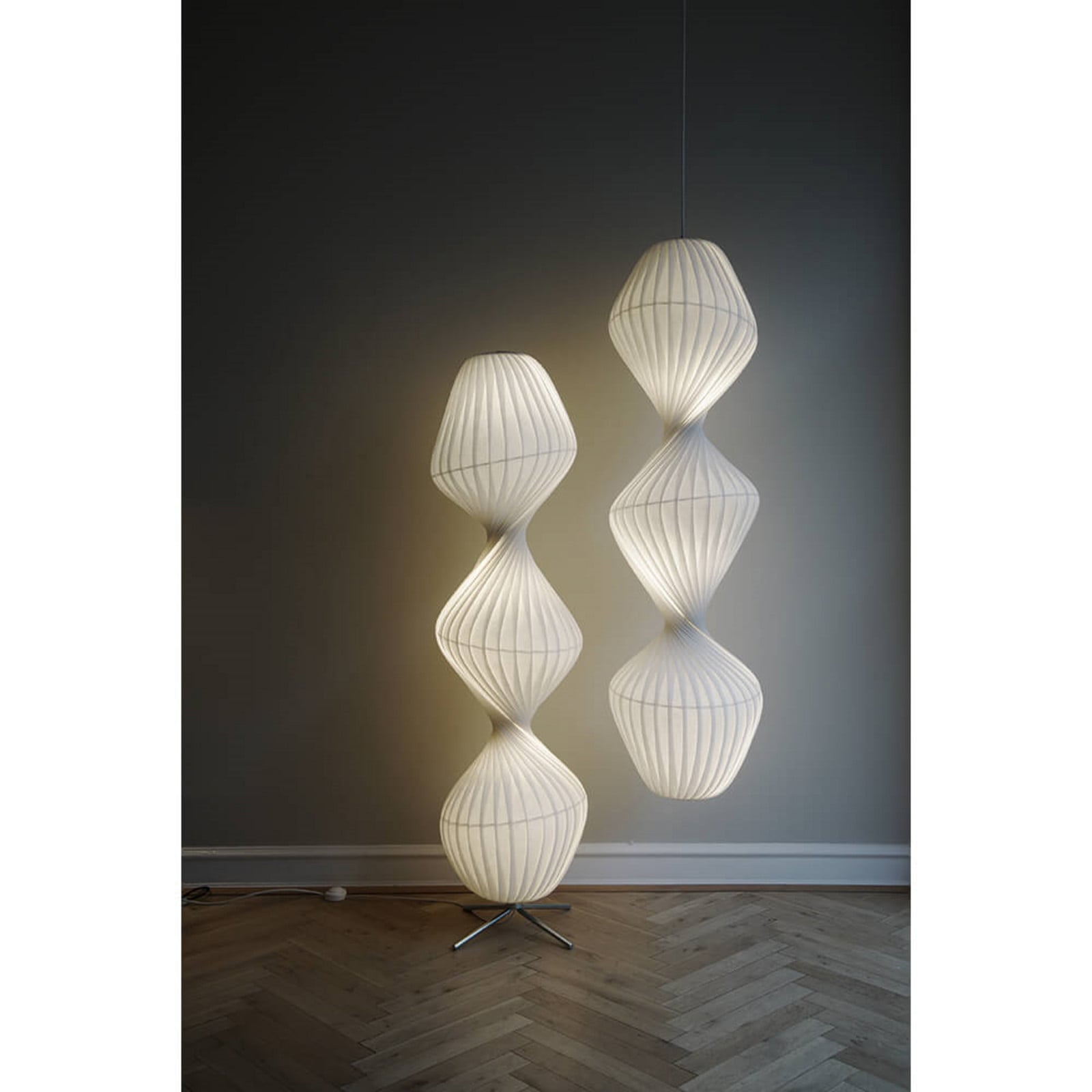 TR33 Golvlampa 40x160 PC/Nonwoven White Tom Rossau - Vardagsrum - Plast