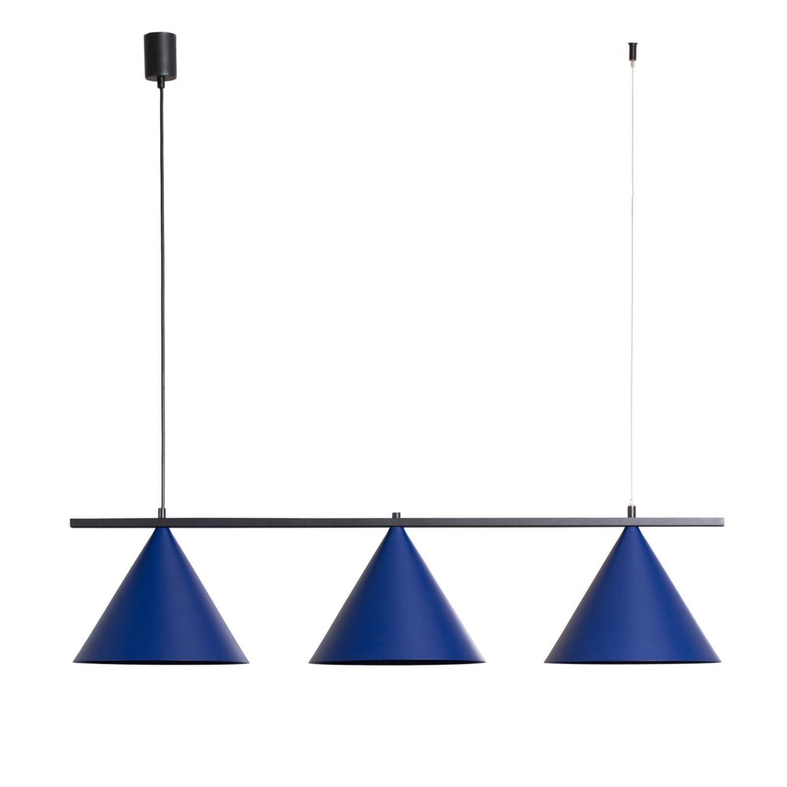 Висящо осветително тяло Capital, синьо, 3 светлини, Ø 32 cm, GX53
