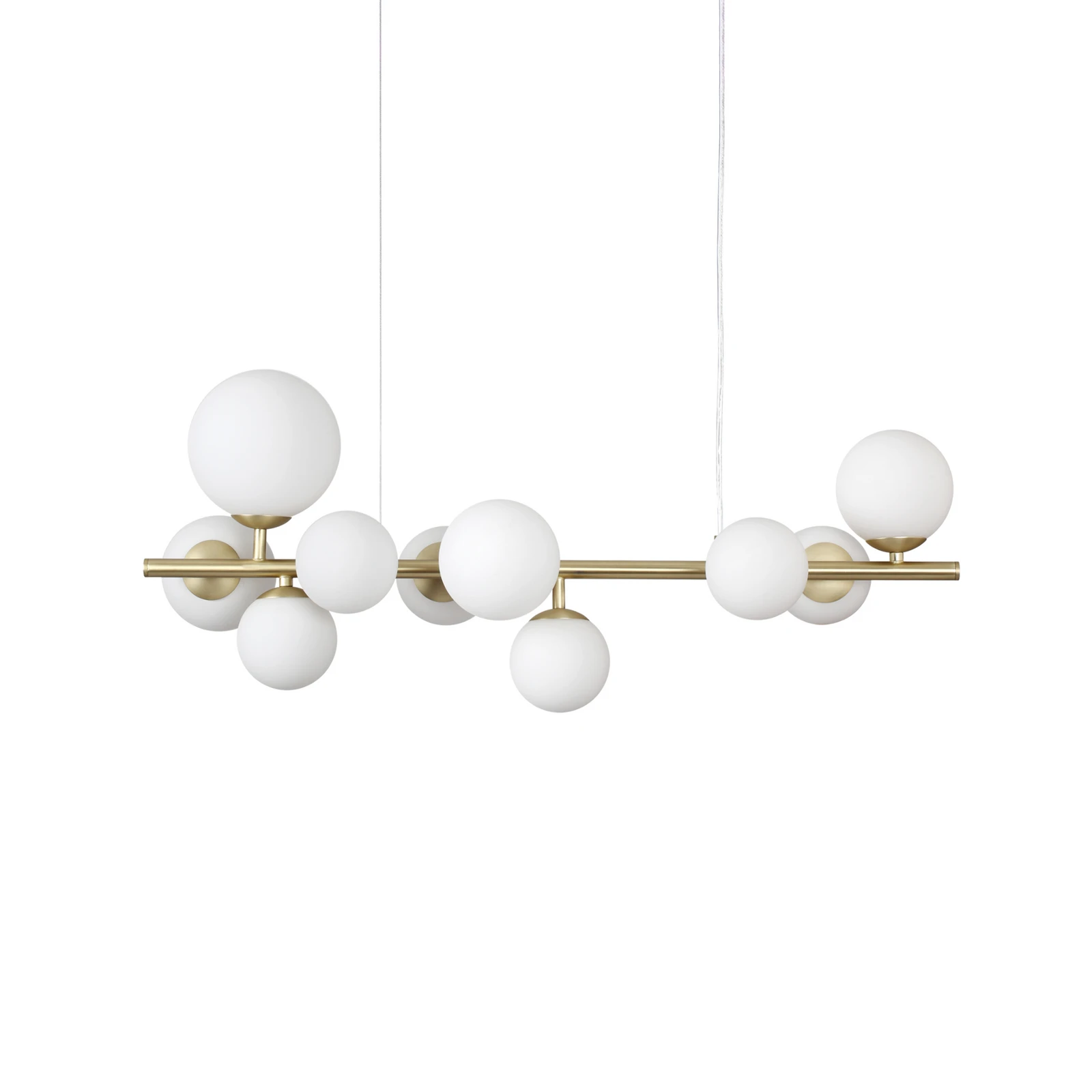 Ideal Lux Perlage Hänge Länge 81cm messing/weiß, 10-fl