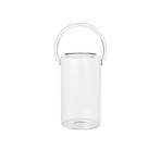 ferm LIVING Lanternă Luce, transparentă, înălțime 39,5 cm, sticlă