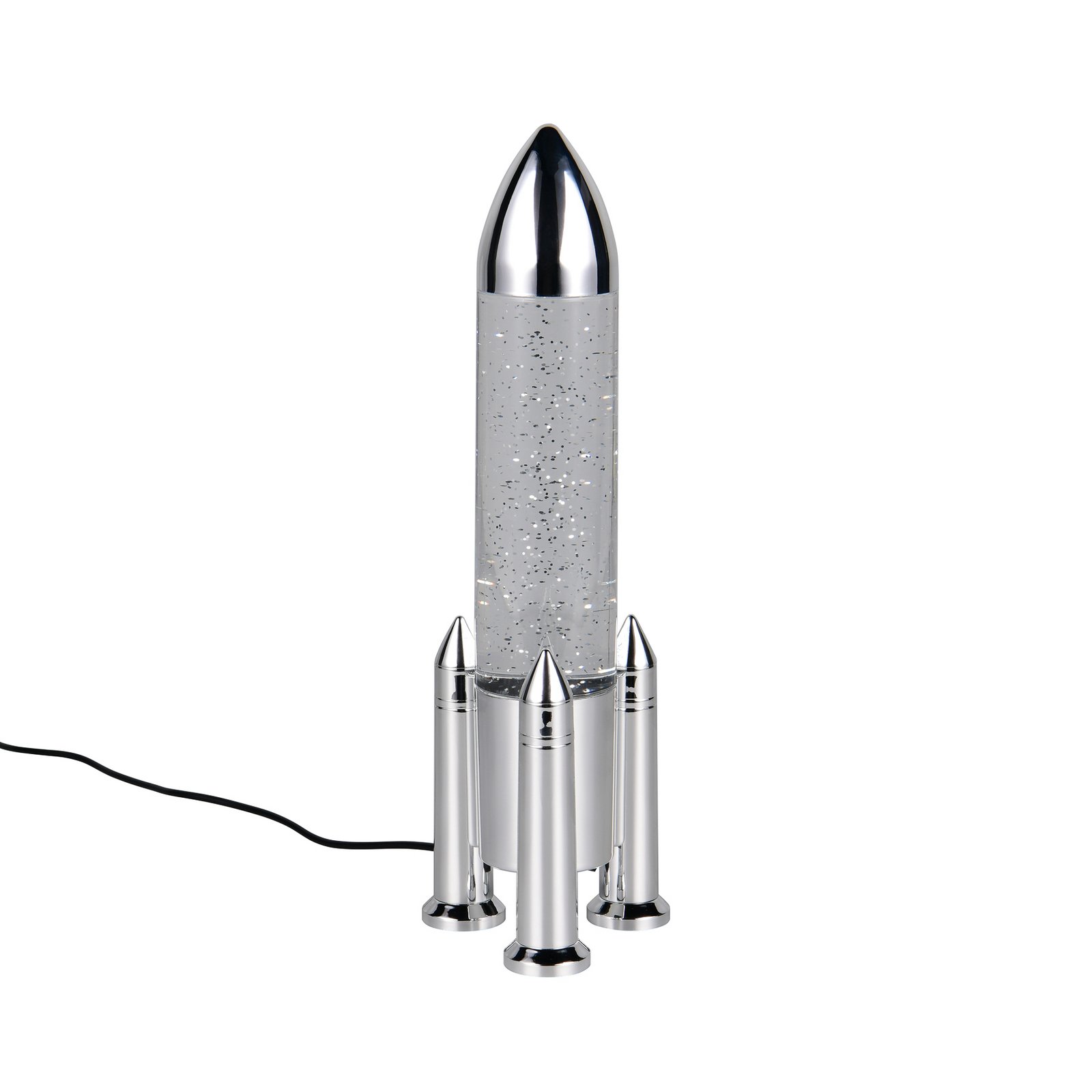 LED-bordslampa Apollo, titanfärgad, höjd 33 cm, RGB, USB