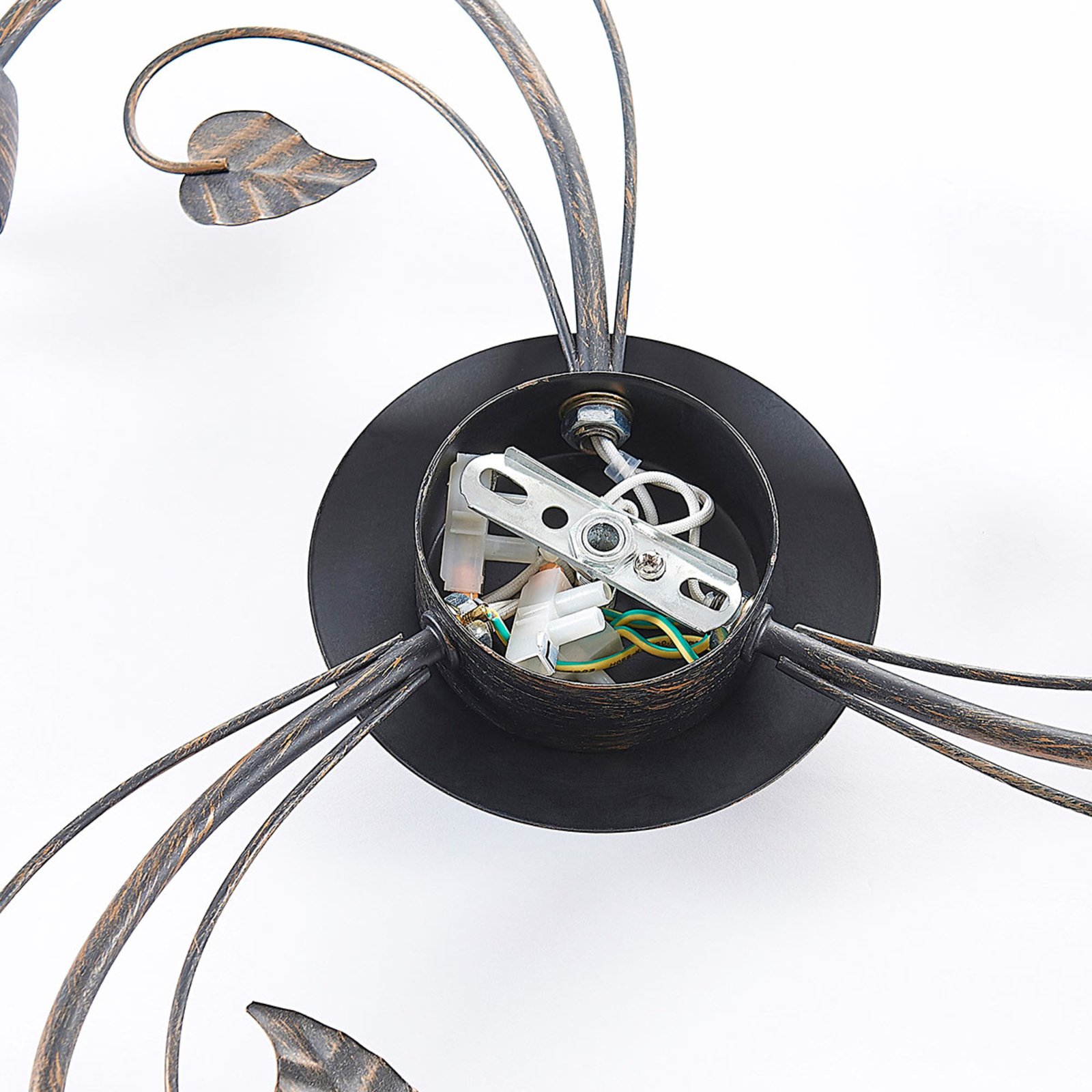Stefania 3 Deckenleuchte White/Black-Gold - Lindby