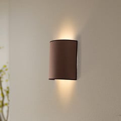 Envostar aplique de pared Idun marrón altura 24 cm material natural vegano