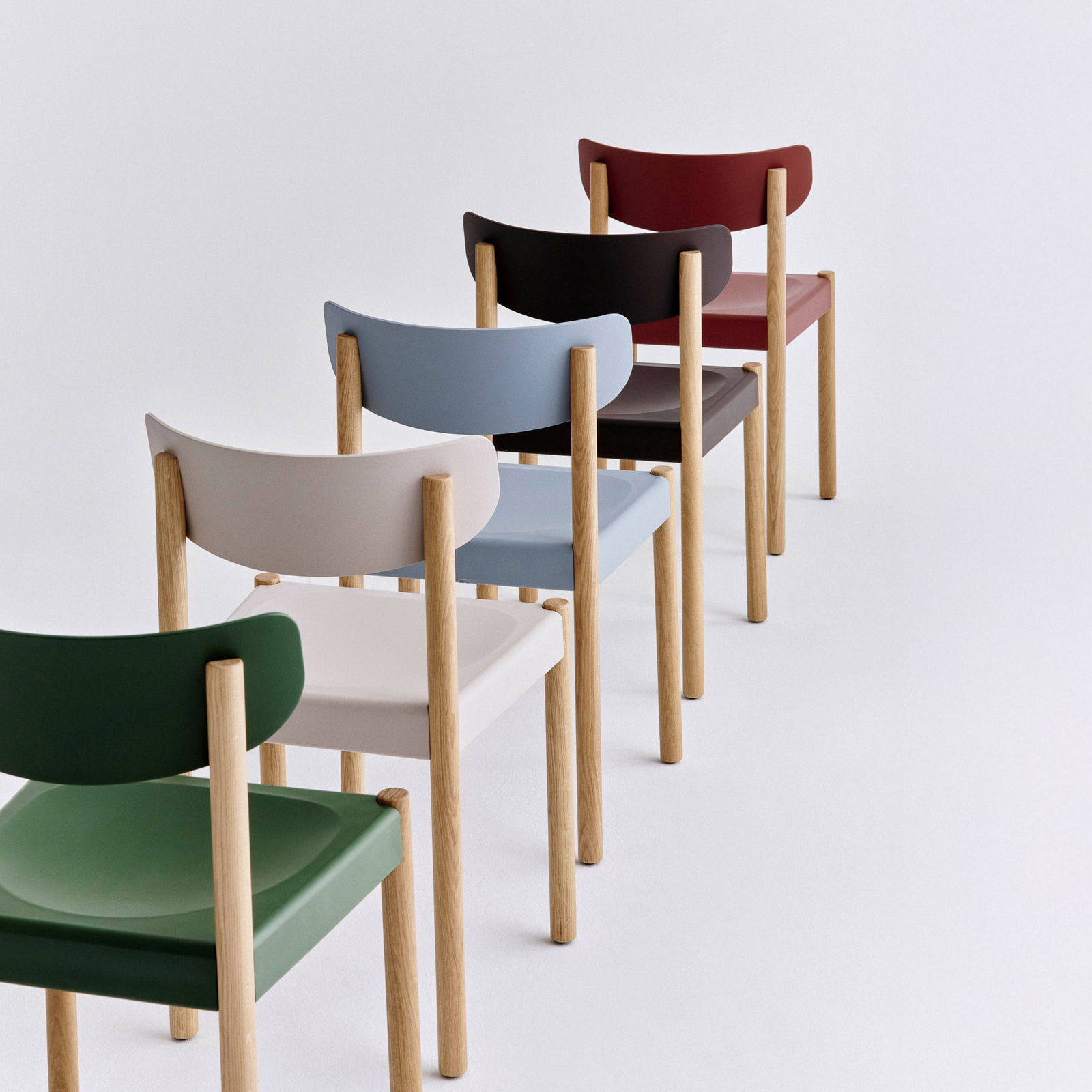 Chaise Pack 10, verte/chêne, hauteur 78 cm, bois - HAY