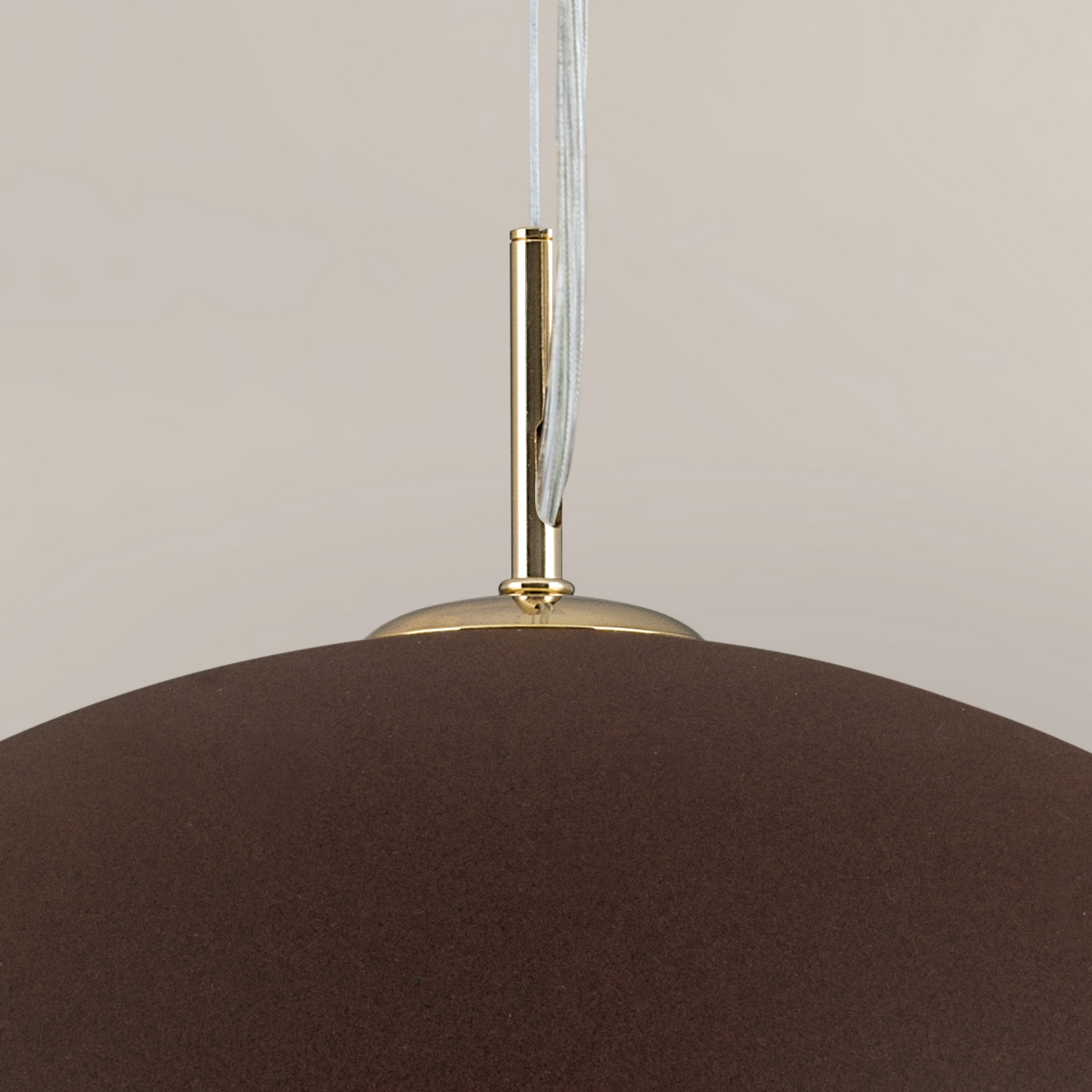 Lámpara colgante Nerry de color marrón-dorado