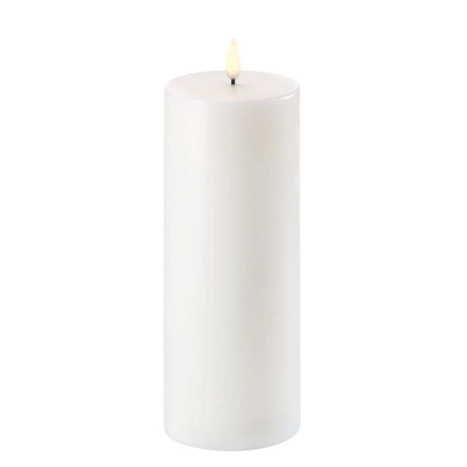 Pillar candle LED Nordic White 7,8 x 20 cm - Uyuni Lighting