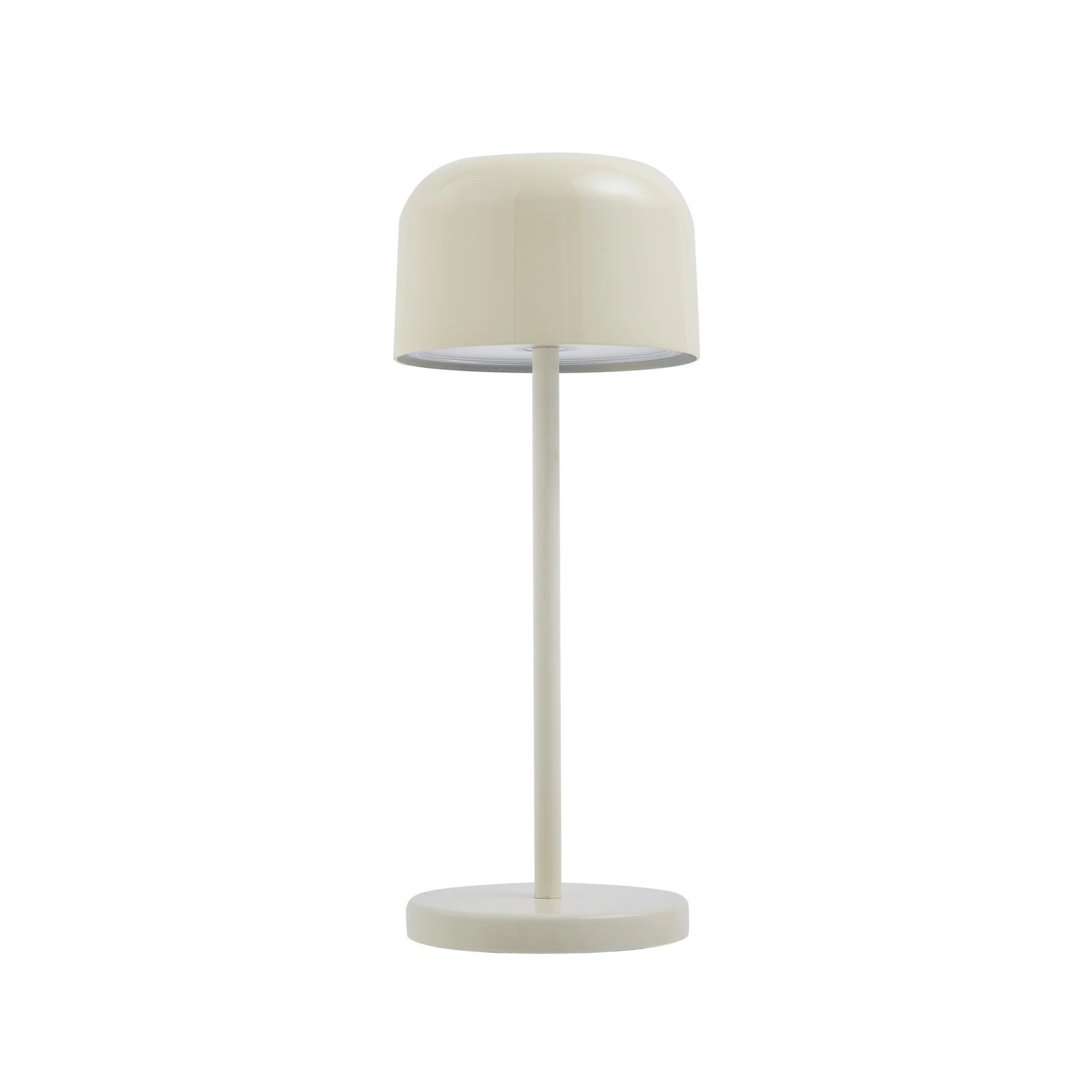LED-batteridrevet bordlampe Quill, beige, 6 stk., ladestation