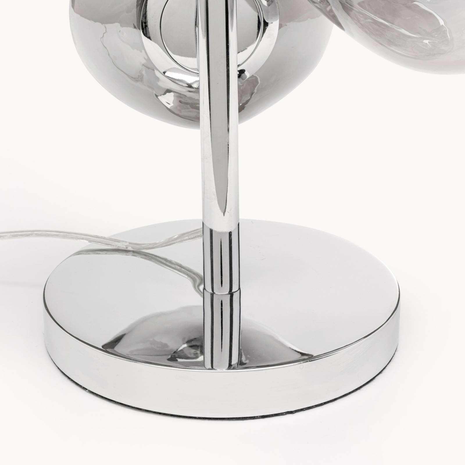 Lampa stojąca KARE „Burbuja”, srebrna, szkło, stal, 67 cm