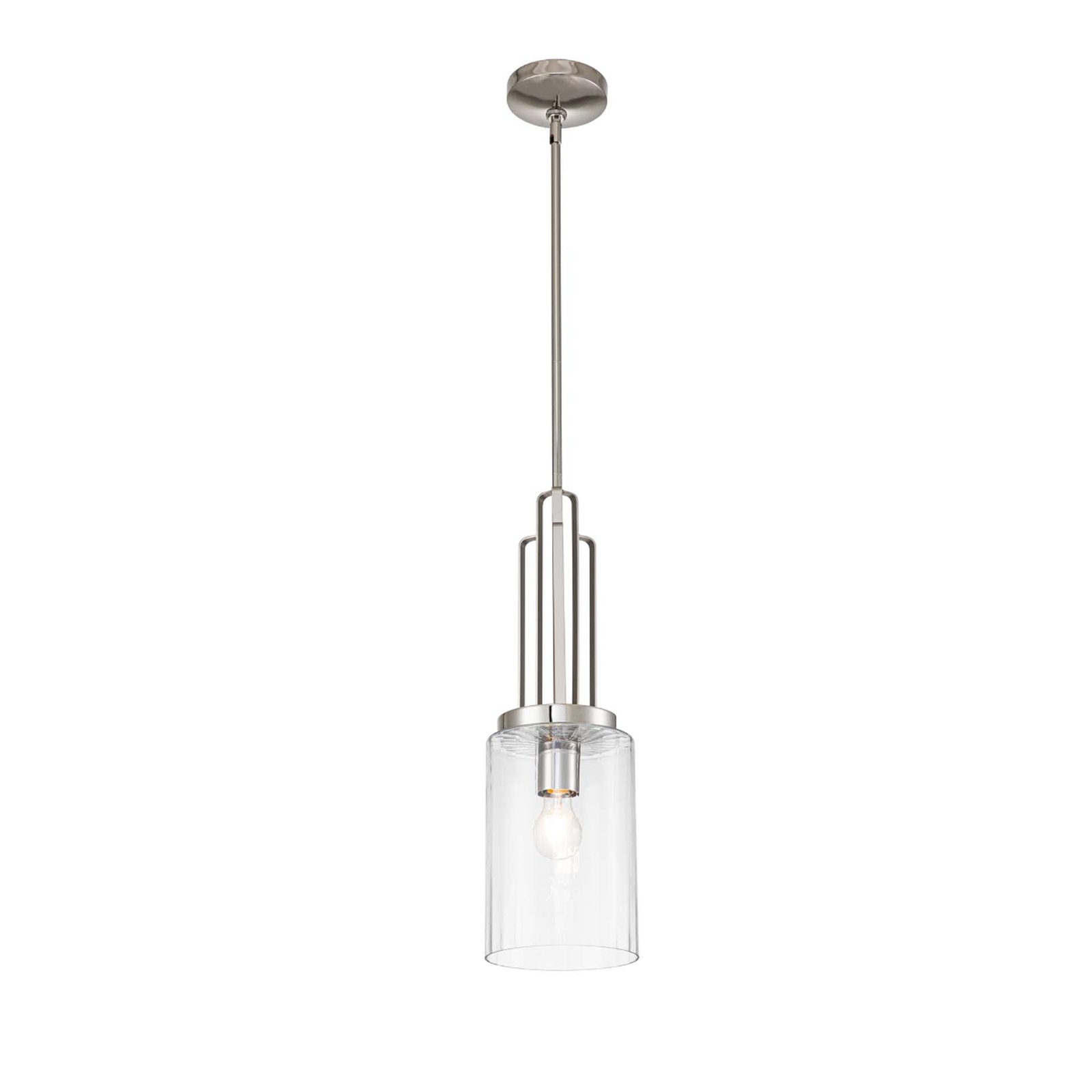 Kimrose hanglamp, 1-lamp, gepolijst nikkel