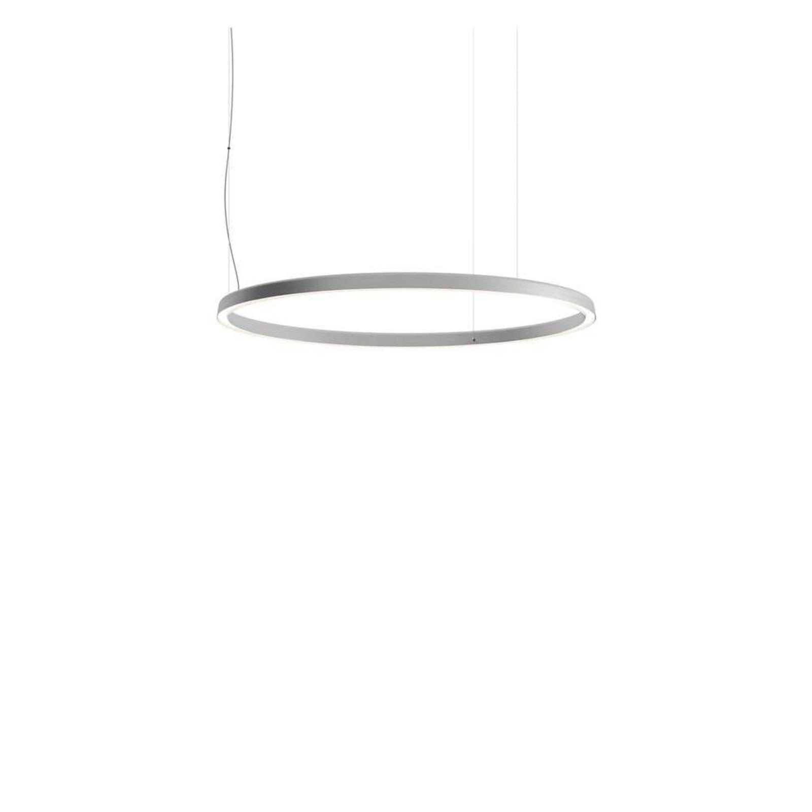 Compendium Circle LED Pendelleuchte Ø110 Alu Luceplan - Esszimmer - Aluminium - Ring