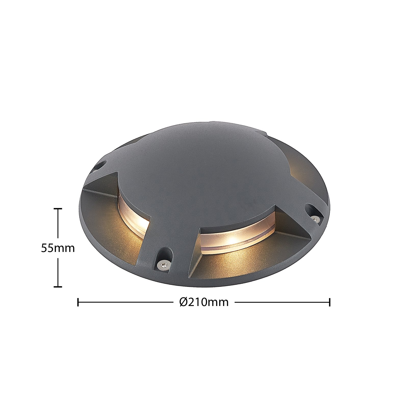 Cormac 4 LED Nedgravningsspot tamno Siva - Lindby