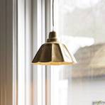 PR Home pendant light Ester, yellow, Ø 17 cm, iron, plug