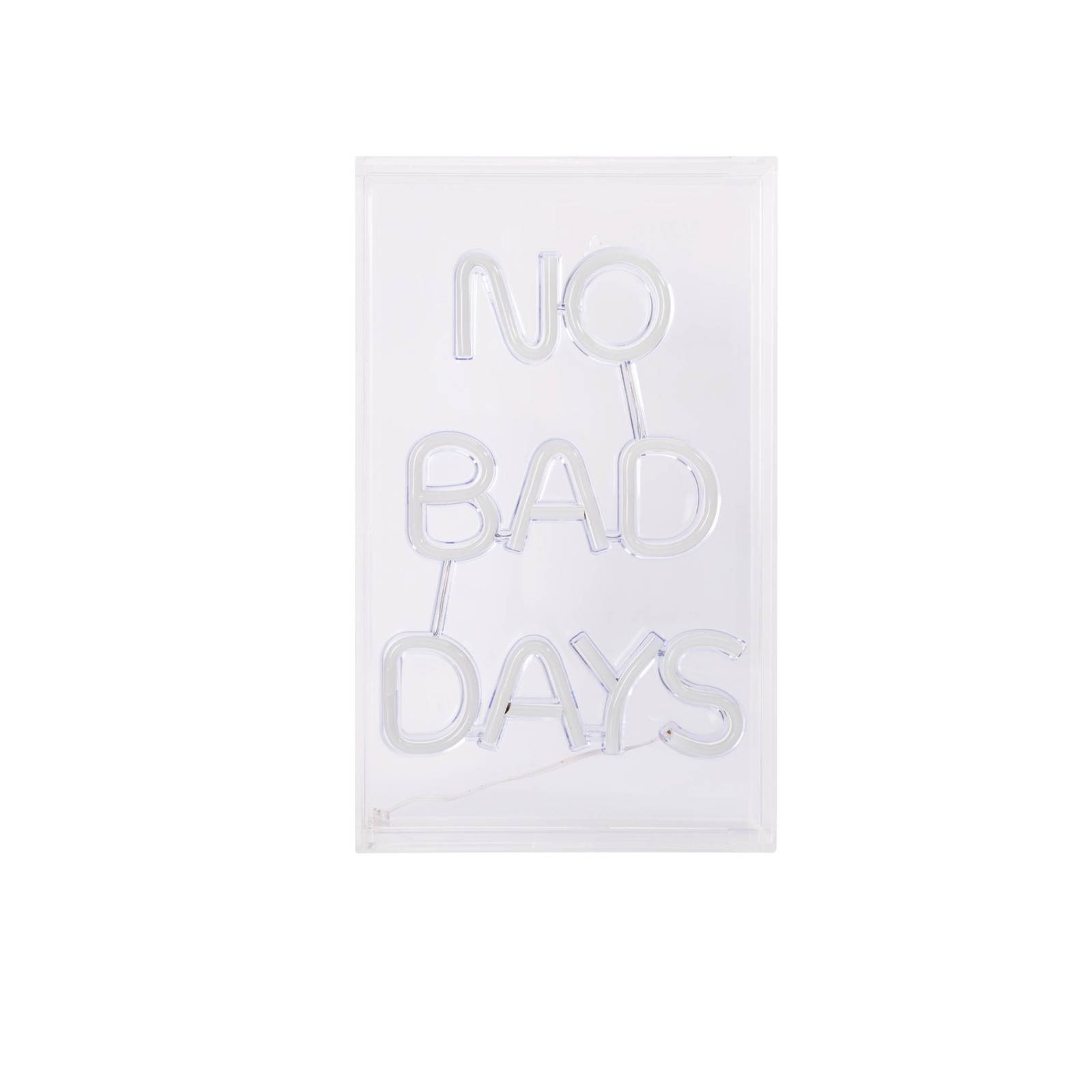 Kinkiet do łazienki LED No Bad Days, przezroczysty, 30x18 cm plastikowy