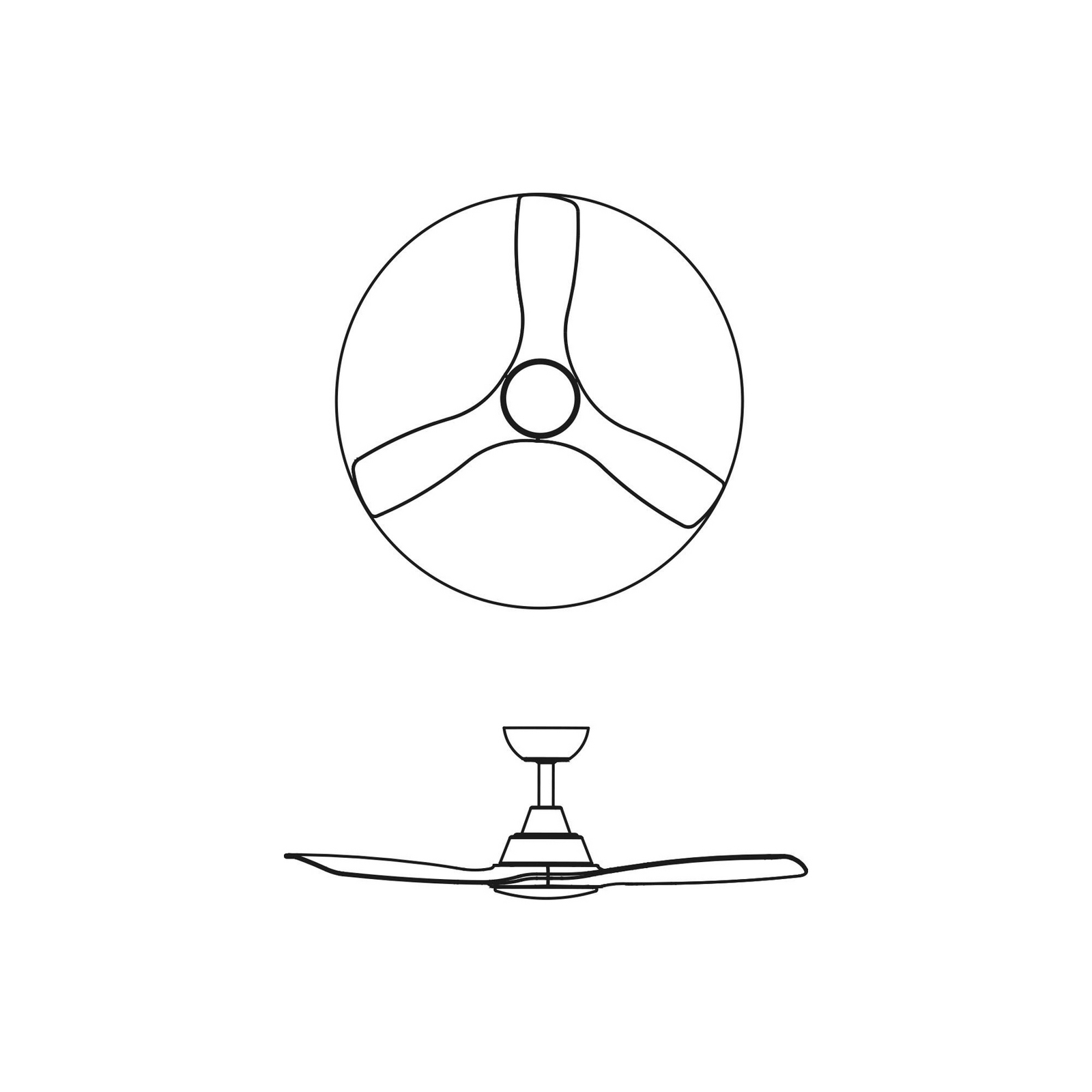 Ventilatore da soffitto LED Philips Fix Blade Ø 106 cm, bianco, silenzioso