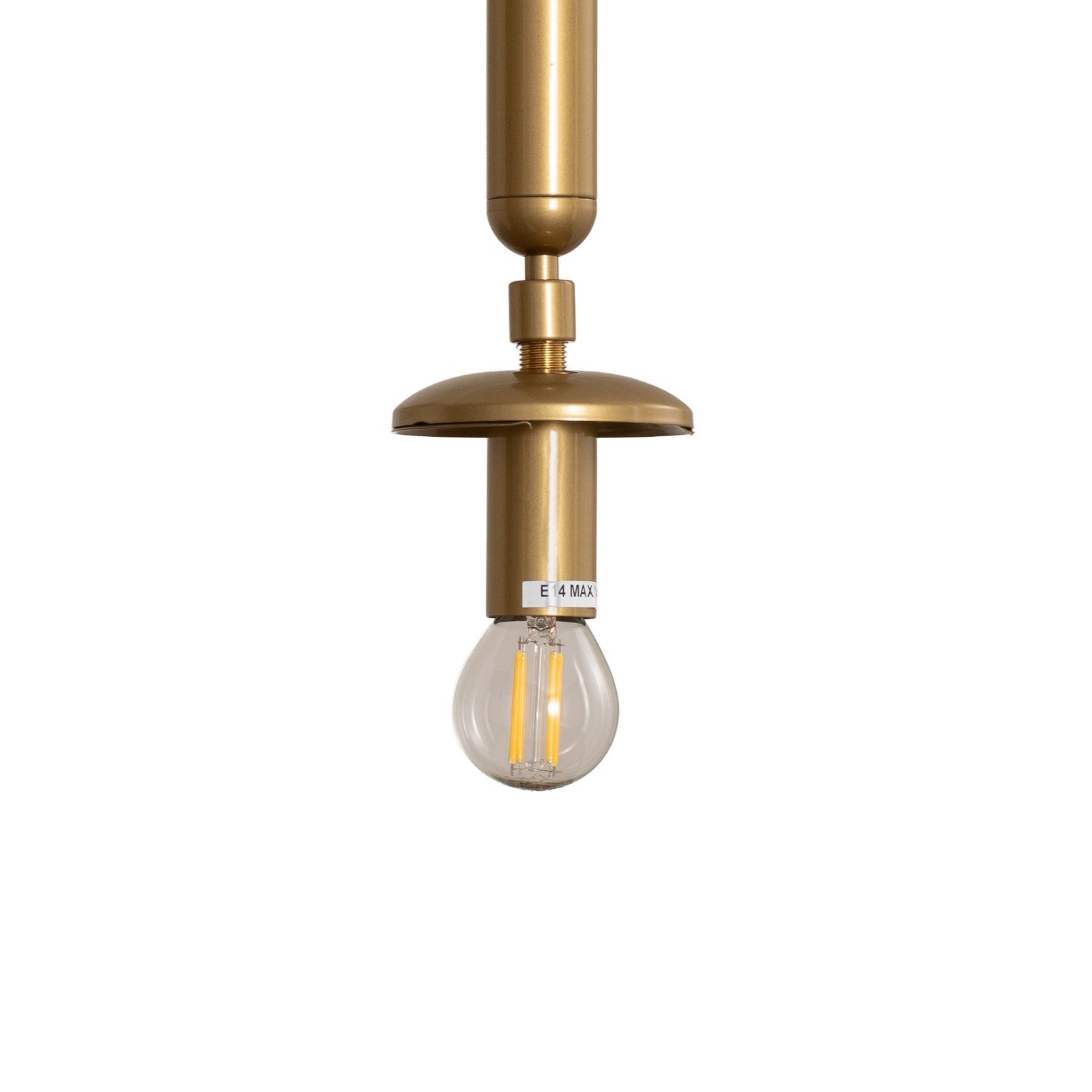 King pendant light, gold/opal, glass, Ø 15 cm, E14