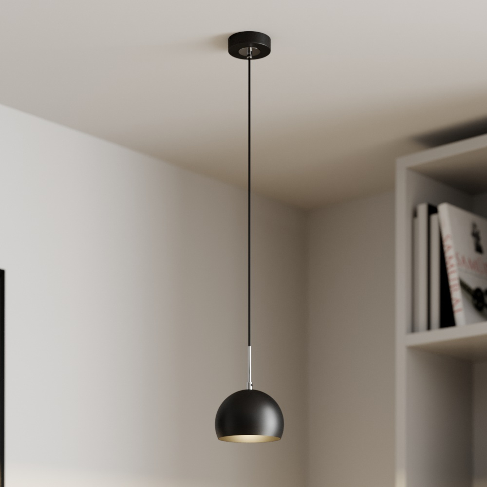 Lampa wisząca Cool, 1-punktowa, czarna