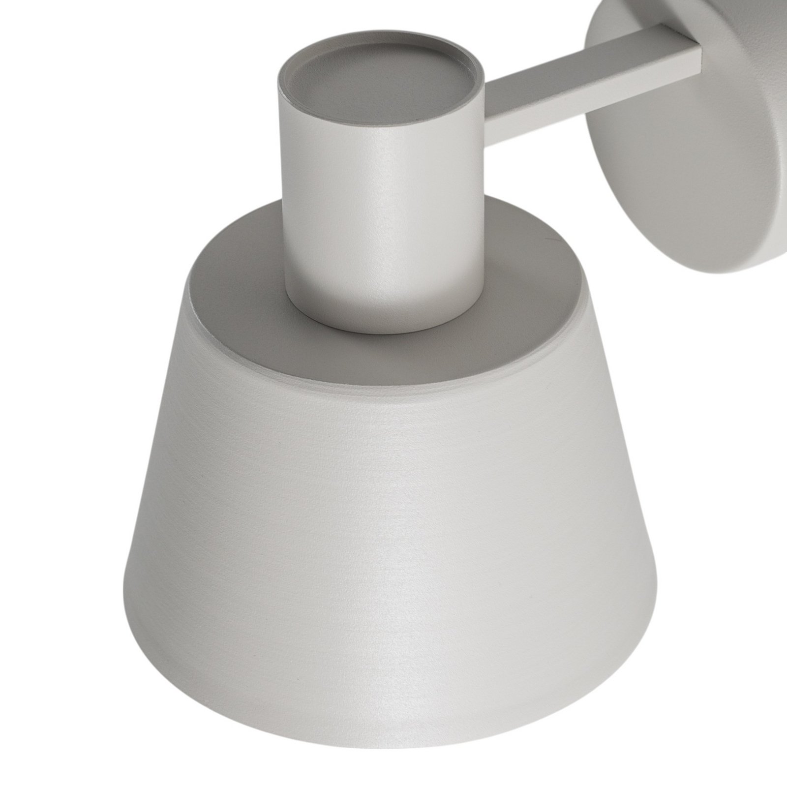Wandleuchte Dunka, taupe,1-flammig, Stahl, E27, Höhe 17 cm