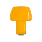 Candeeiro de mesa LED recarregável Nemo Lorosae, amarelo, vidro, IP54, USB