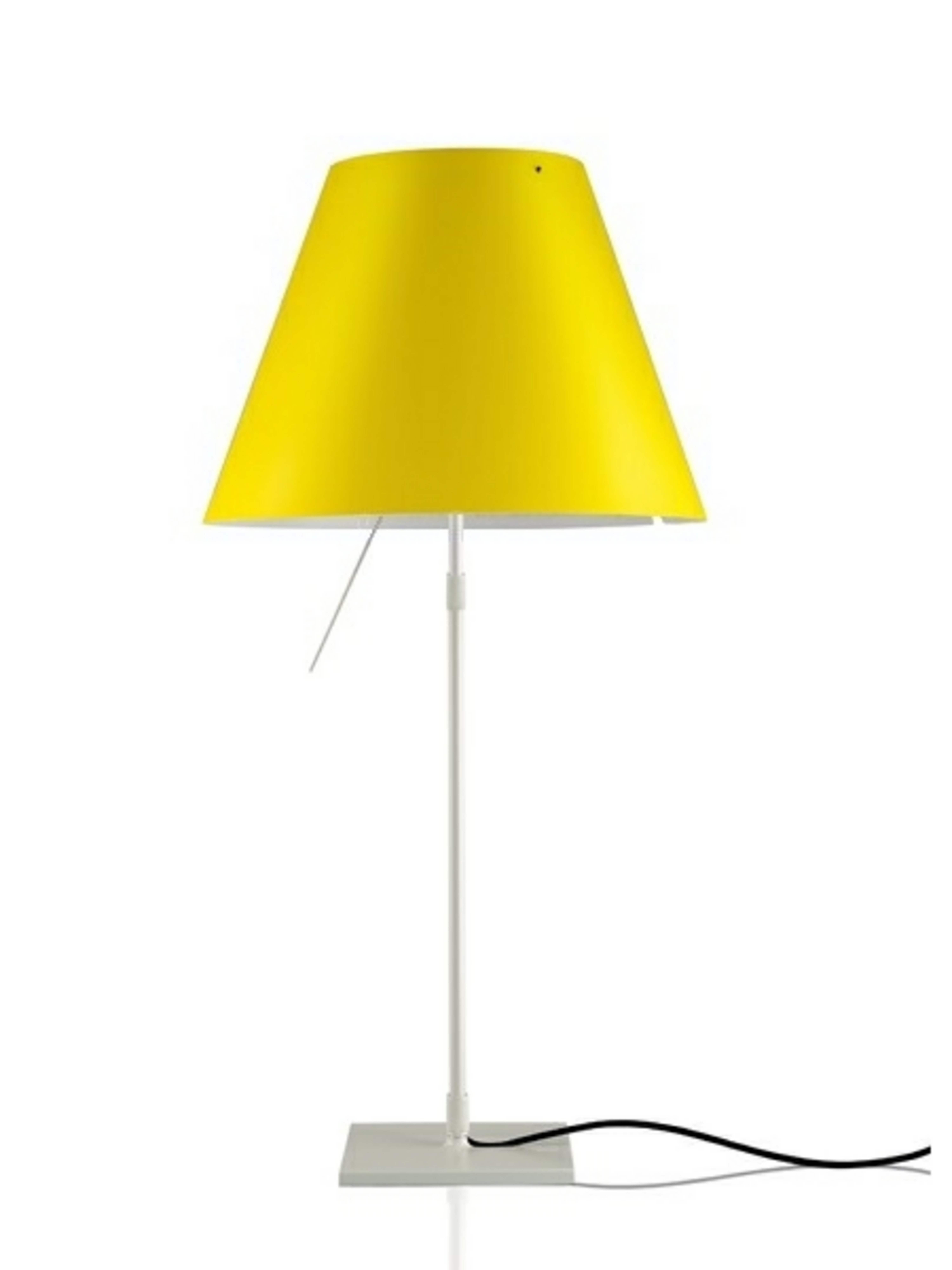 Costanza Lampe de Table Aluminium/Jaune Vif - Luceplan