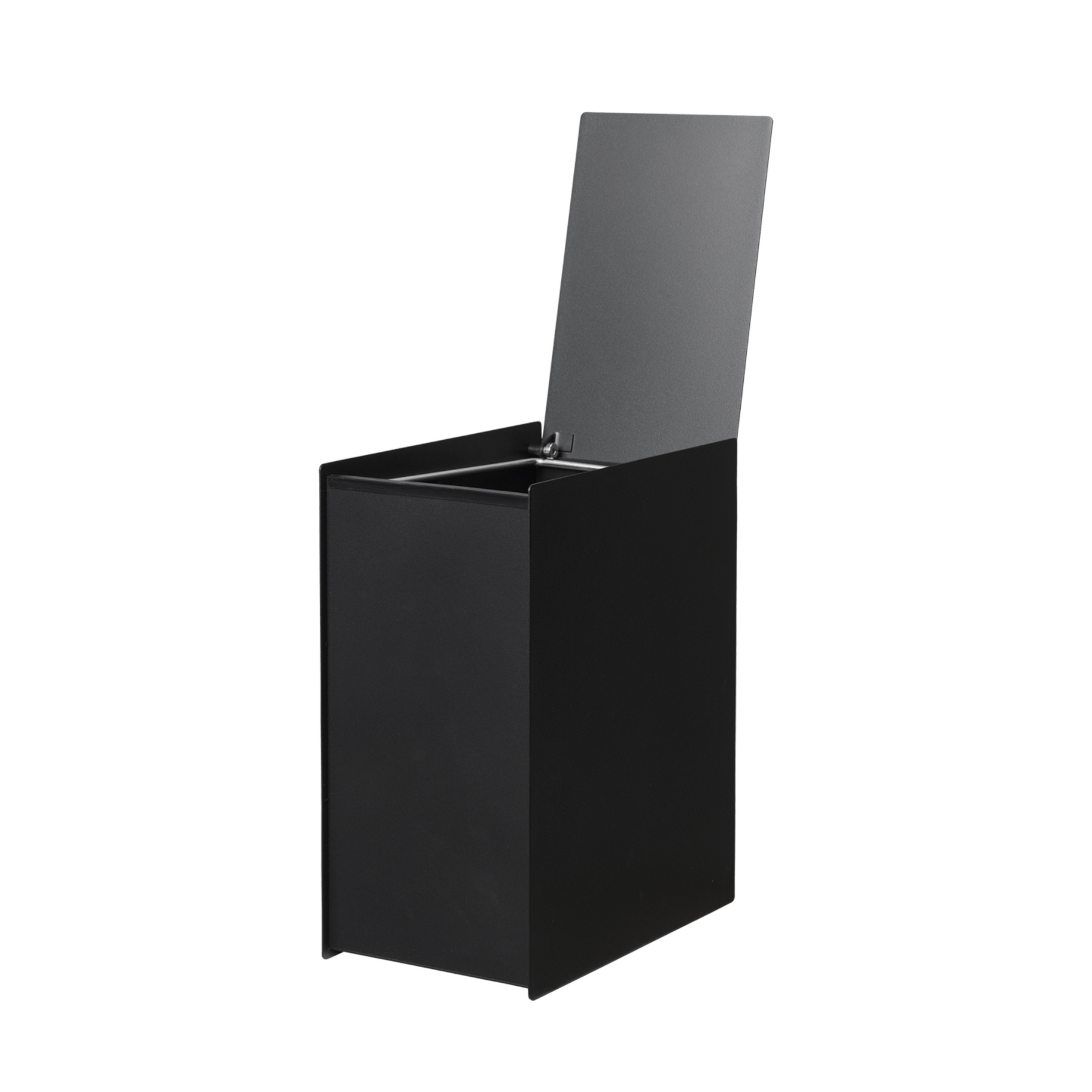 Sama waste bin, black, height 25 cm, metal - ferm LIVING