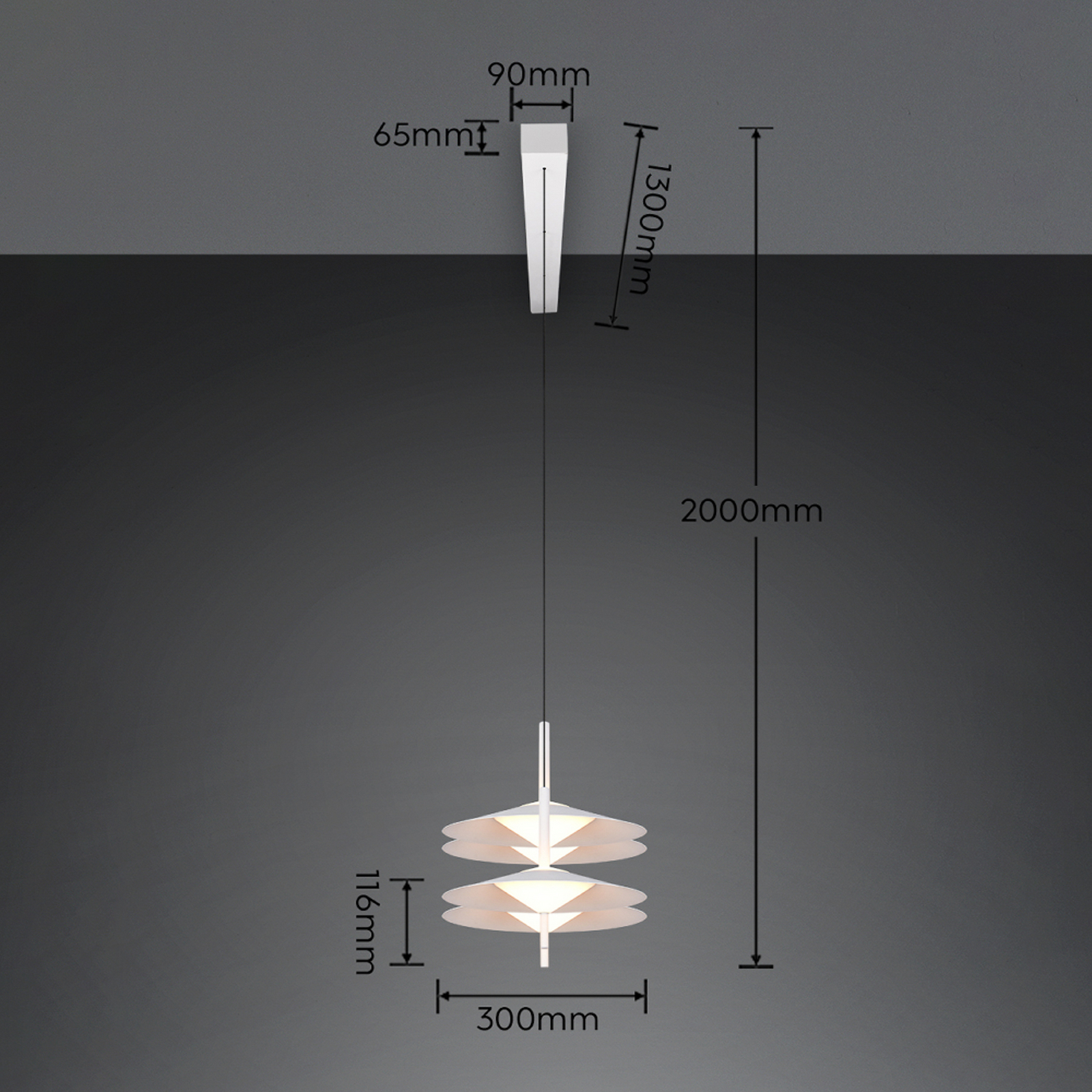 LED piekaramā lampa „Amalo“, matēti balta, garums 146 cm, CCT, 4 spuldzes. LED piekaramā lampa „Amalo“, matēti balta, garums 146 cm, CCT, 4 spuldzes.