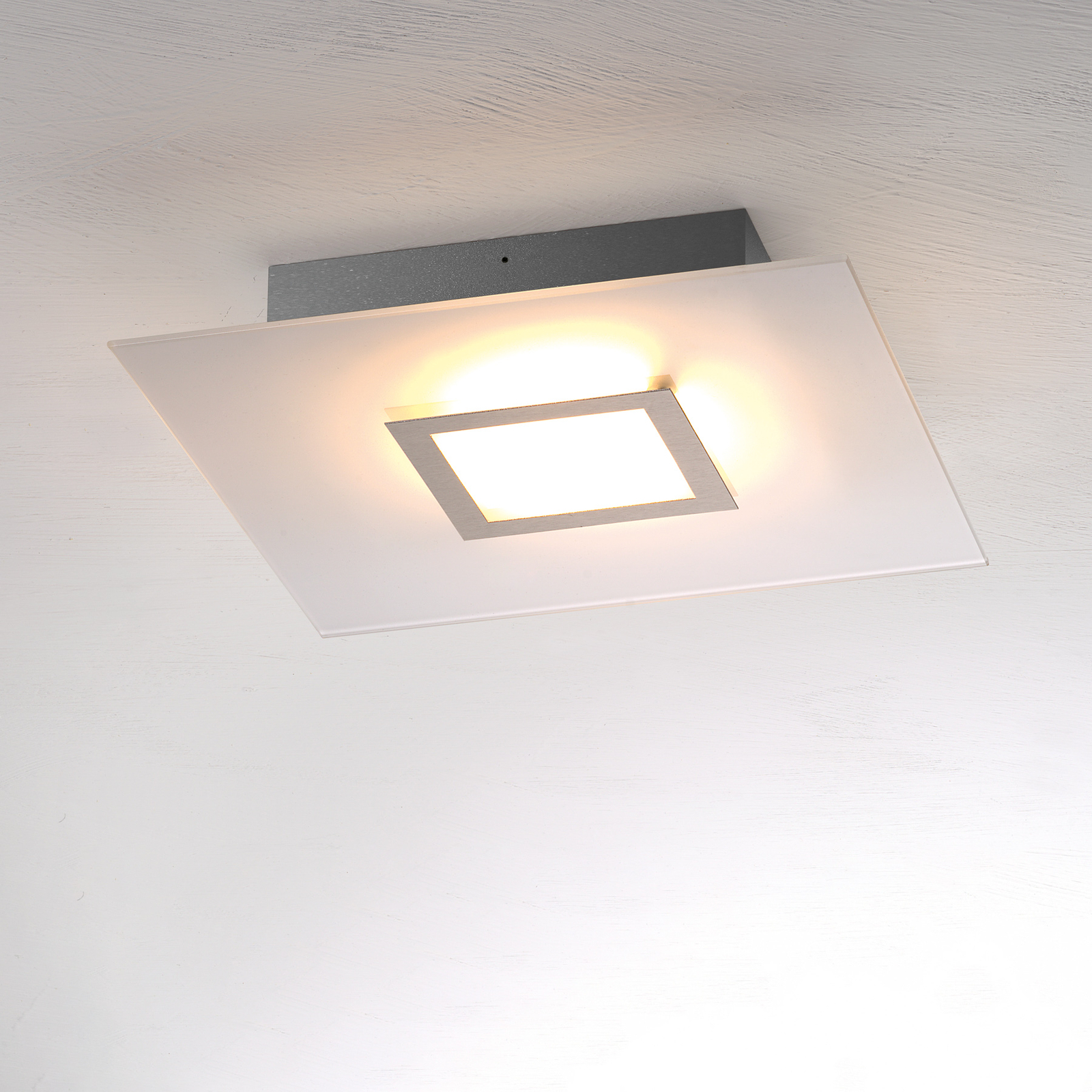 Bopp Flat -LED-kattovalaisin, neliö, antrasiitti