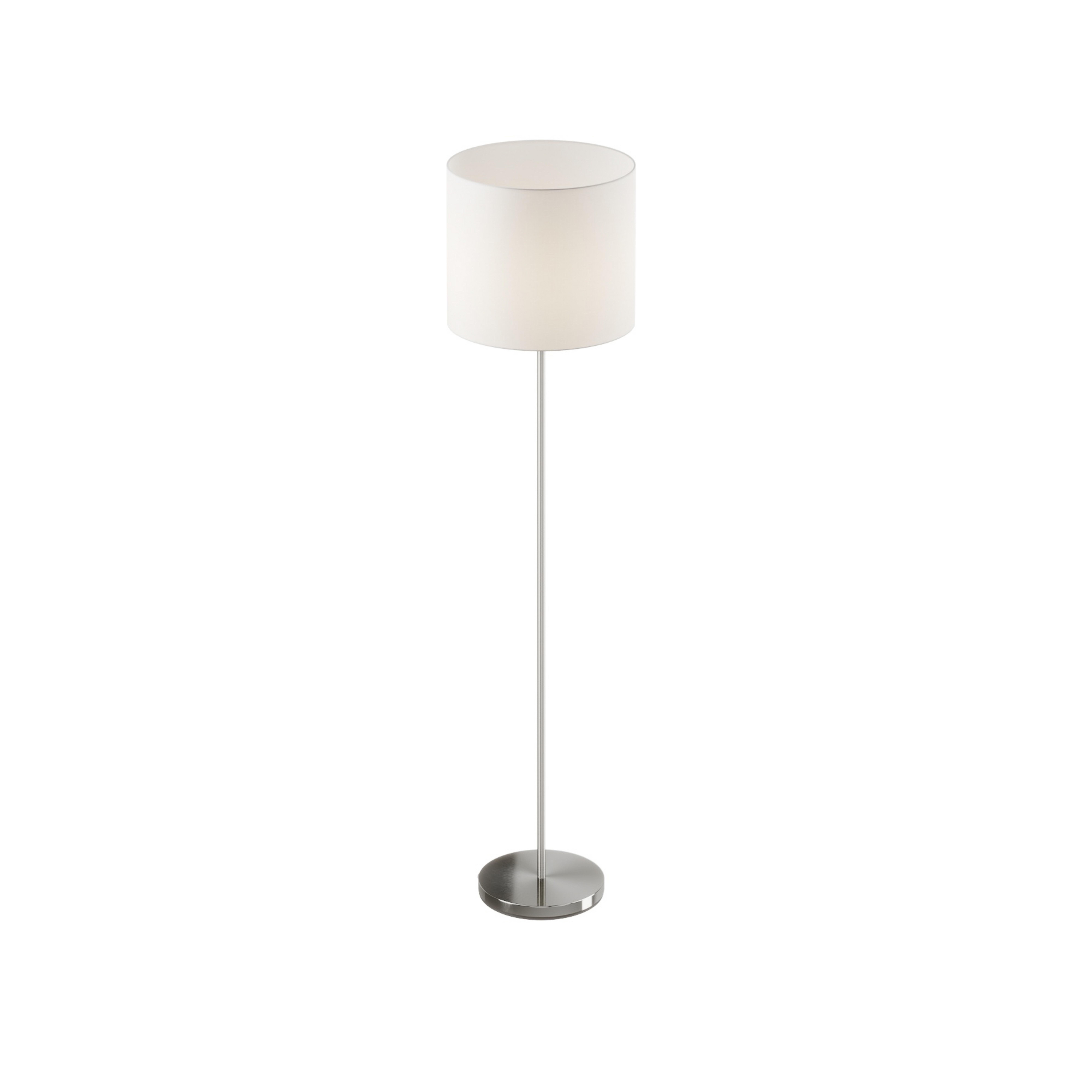 Everly Floor Lamp White/Nickel - Lindby
