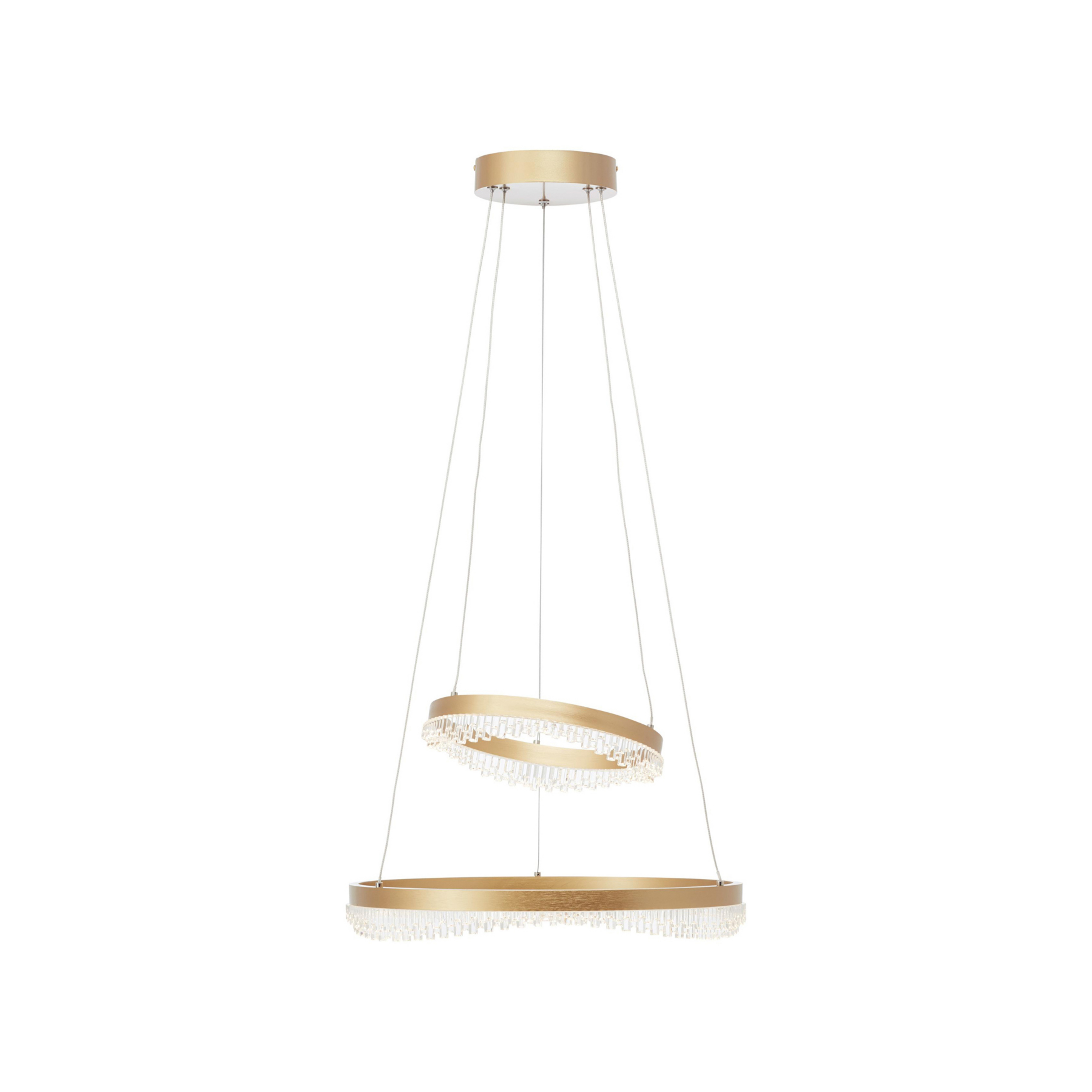 Suspension LED Aurora, doré, Ø 30 cm, aluminium, CCT