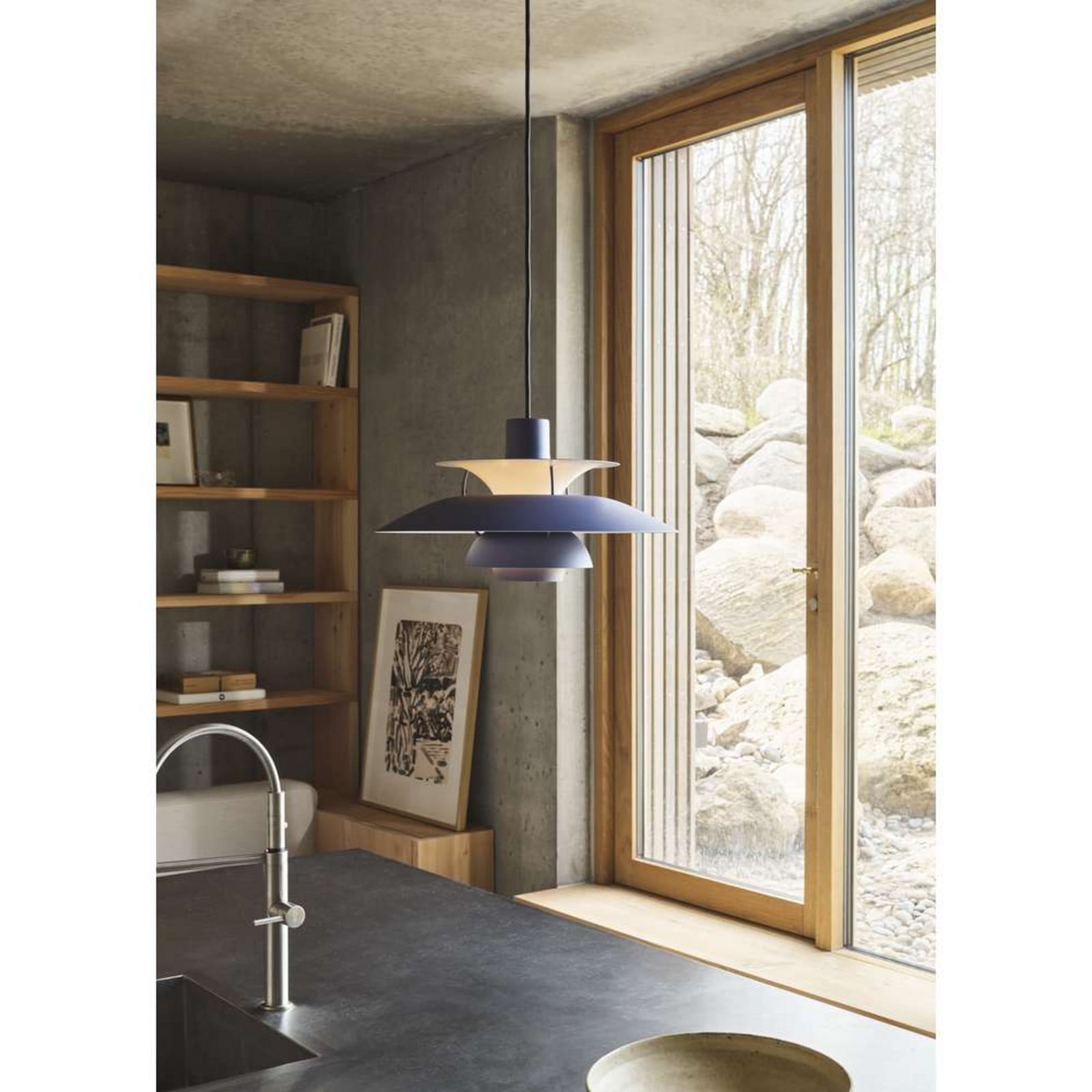 PH 5 Mini Pendelleuchte, blau, Ø 30 cm Louis Poulsen - Wohnzimmer - Metall