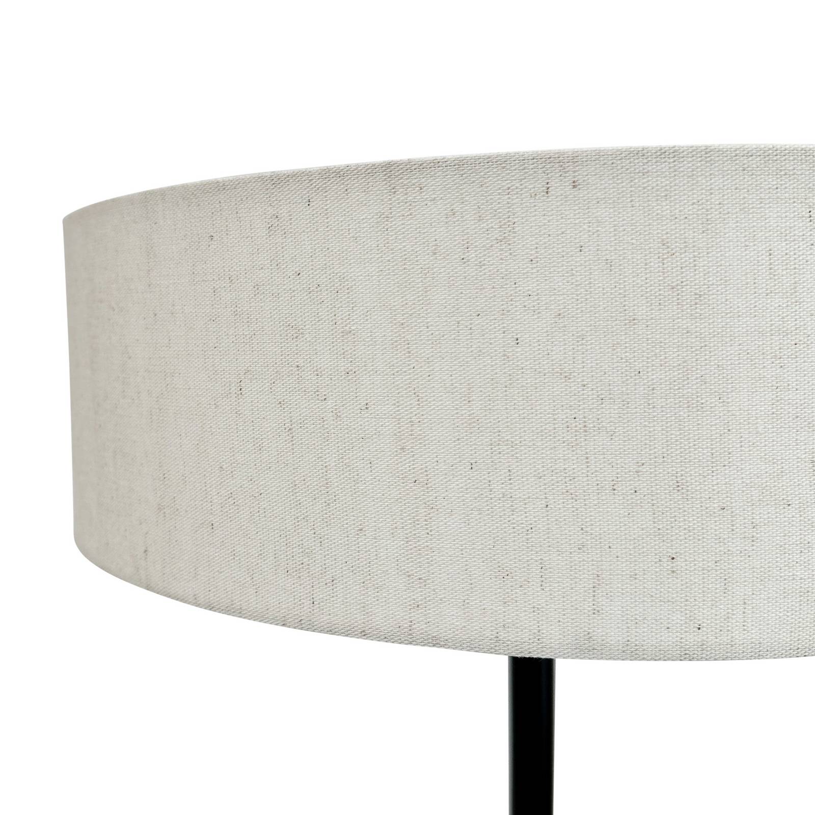 Dyberg Larsen Lampa stojąca Calix, czarna/naturalna, 150 cm
