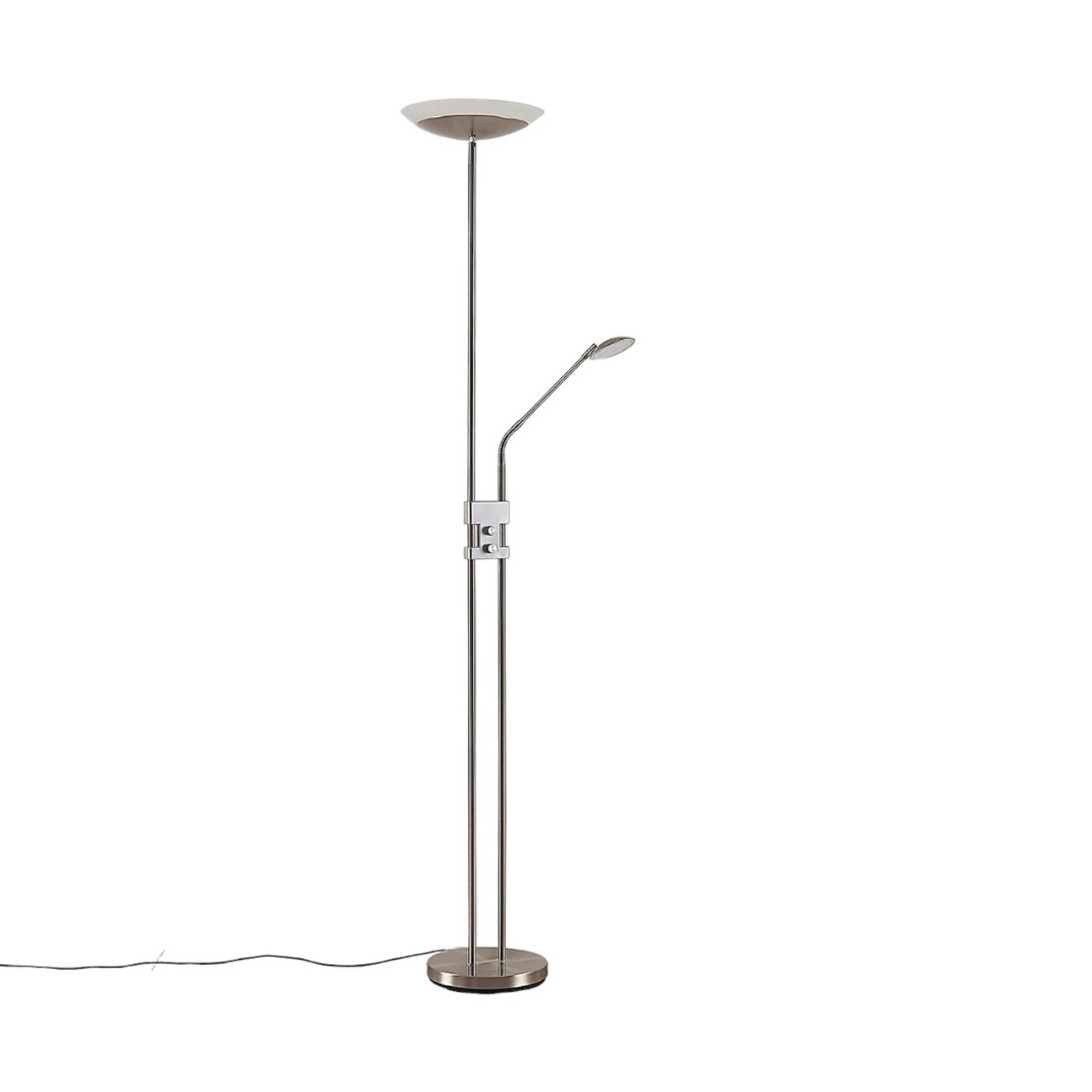 Lindby Lampadaire LED Jonne, rond, bras de lecture, à intensité variable, 180 cm
