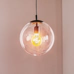 562 hanging light, clear glass, black cap/canopy