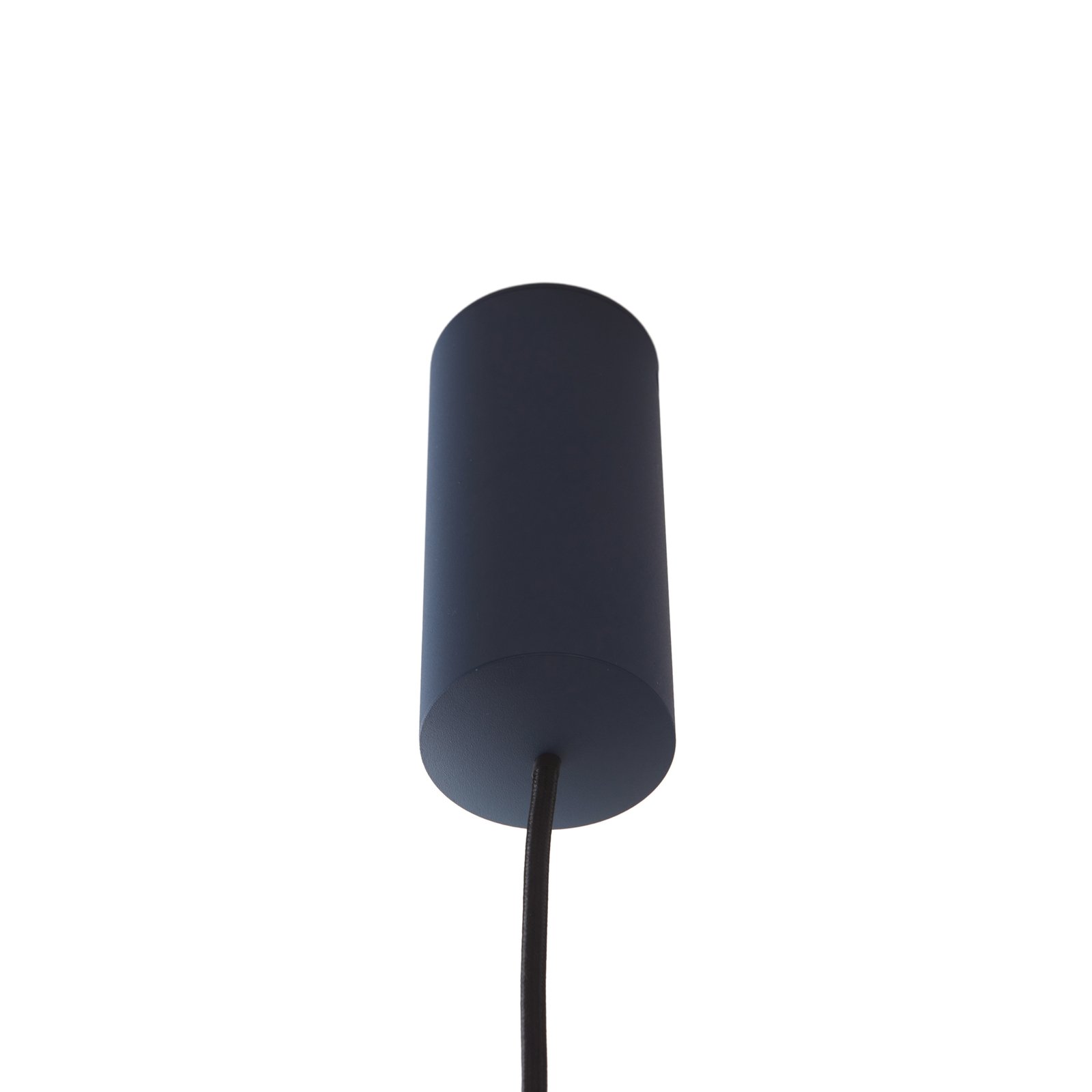 Závesné svietidlo Lucande LED Plarion, modrá farba, hliník, Ø 9 cm