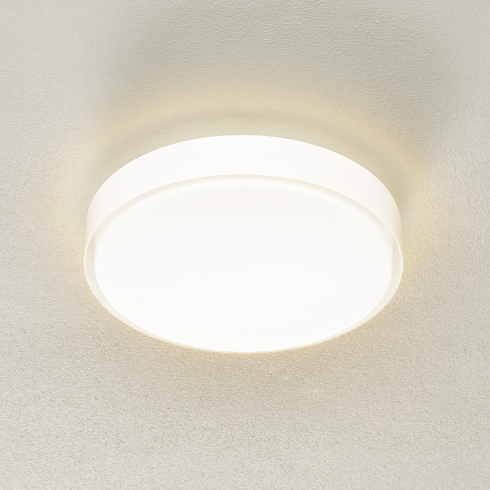 BEGA 34278 plafonnier LED, blanc, Ø 36 cm, DALI