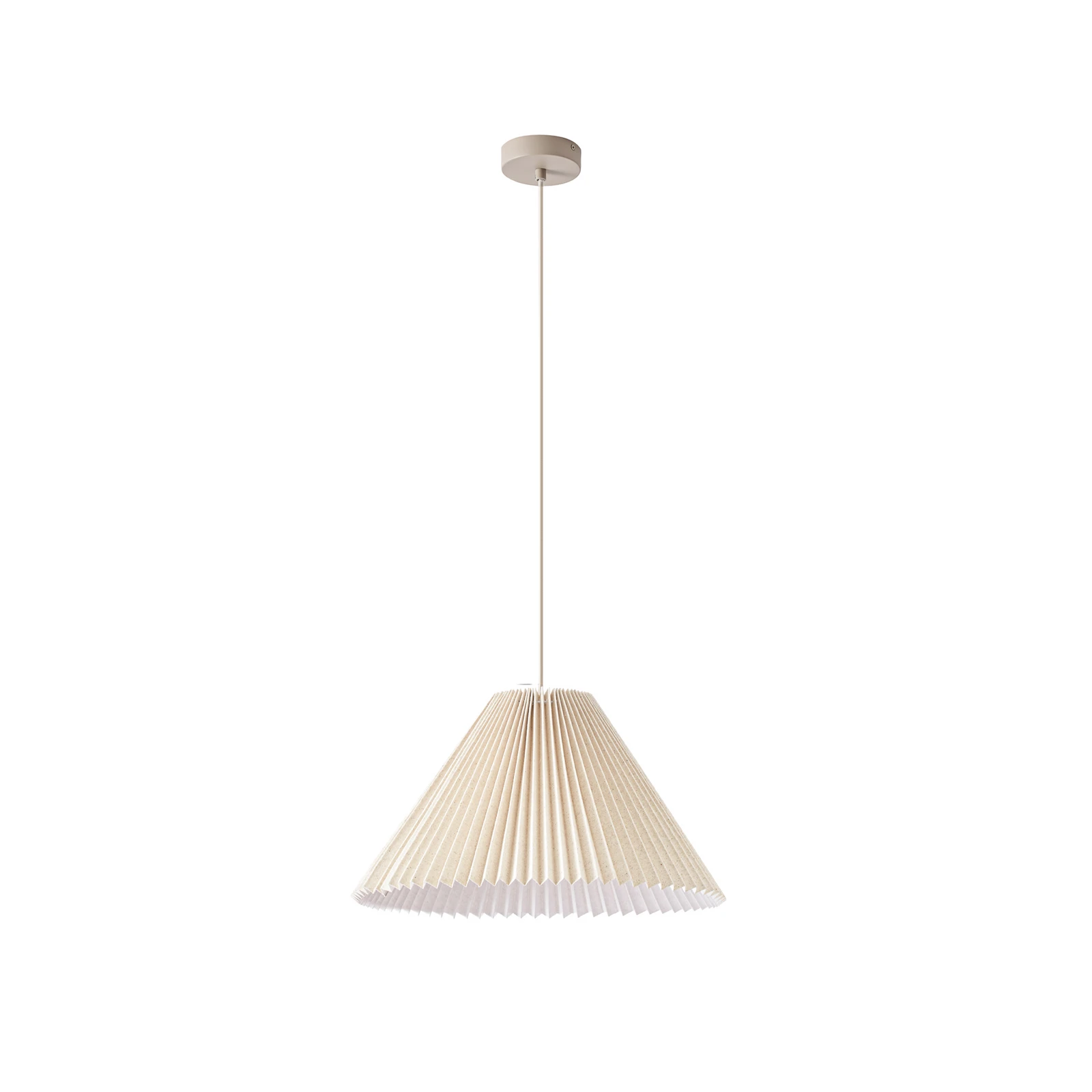 Nola hänglampa Percy, beige, Ø 42 cm, linne
