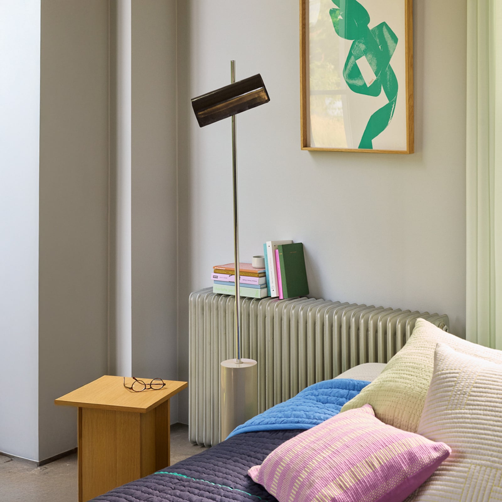 LED-Stehlampe Reflector, braun, Höhe 160 cm, Eisen