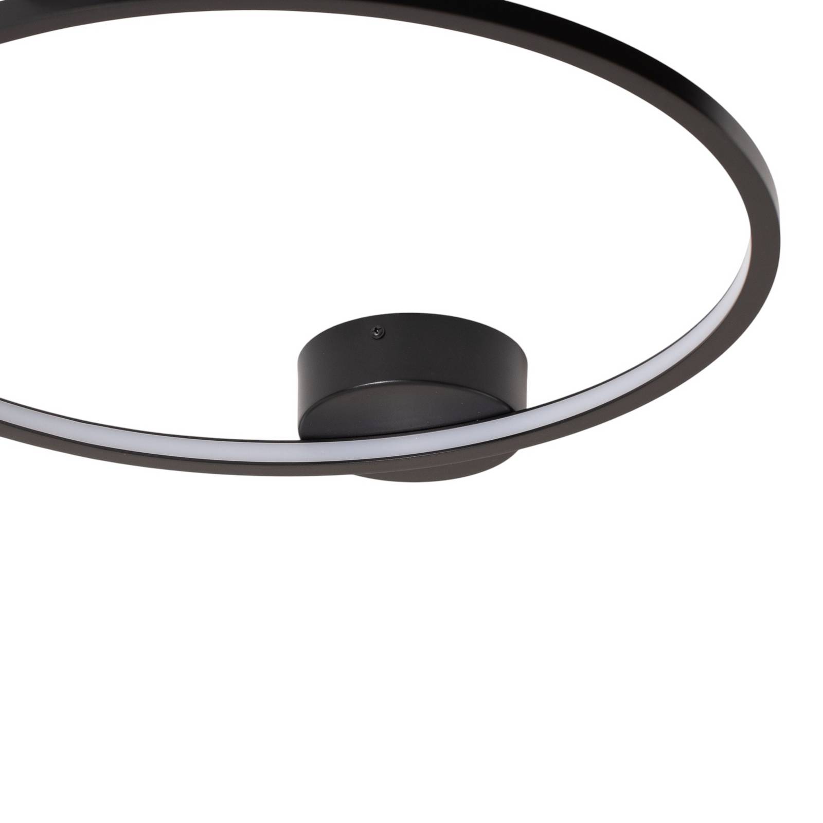 Lampa sufitowa LED Saturno, czarna, Ø 50 cm, metal, 4000 K